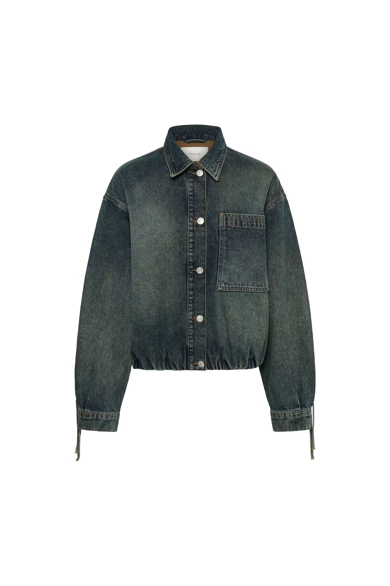 SUSARA SHIRT JACKET - BLUE/GREEN WASH