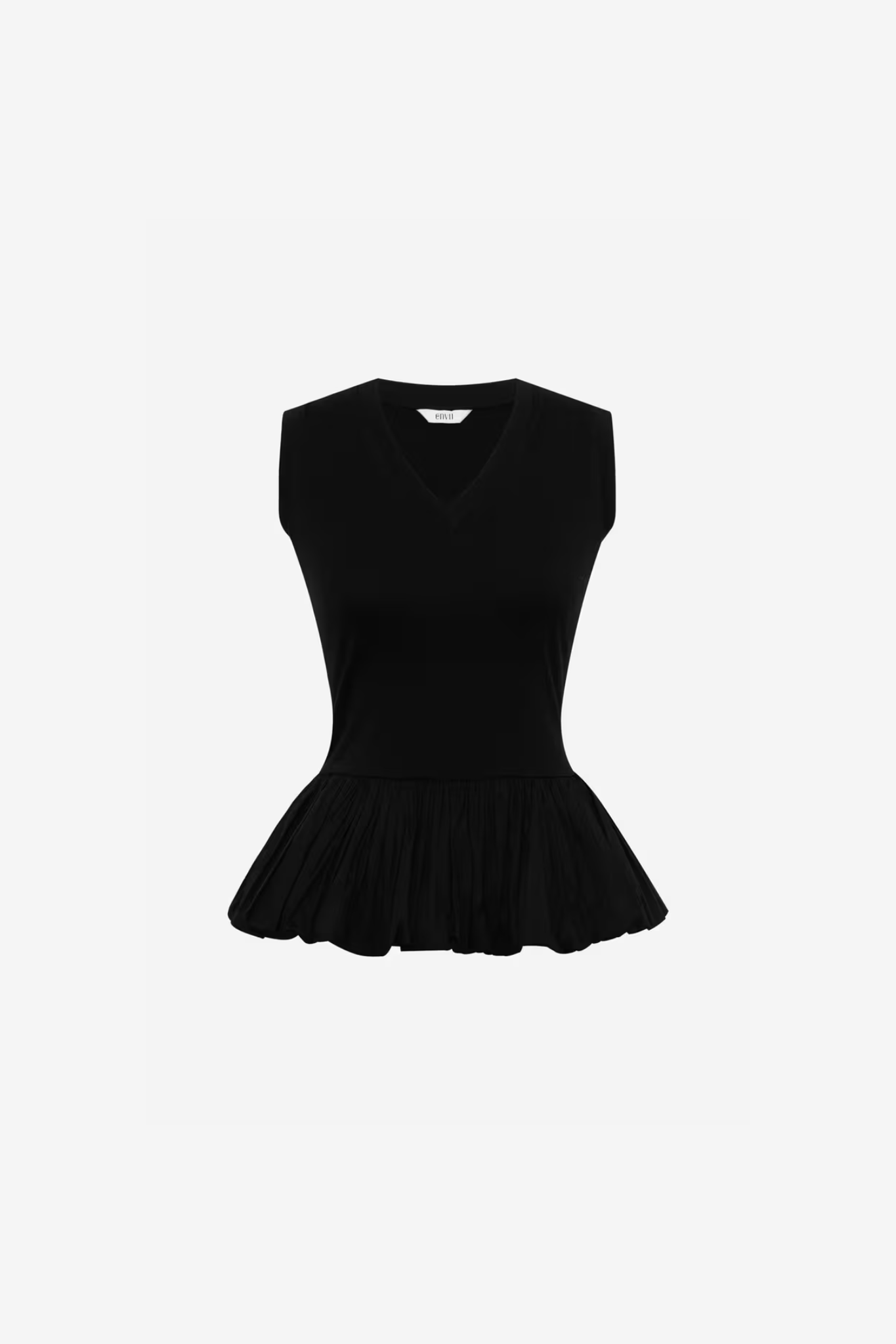 ALINA V-N TOP - BLACK