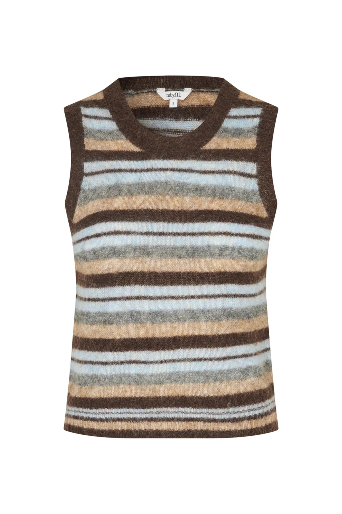 TOP À RAYURES FLAVIN FRIDAY - RAYURES MULTICOLORES MARRON