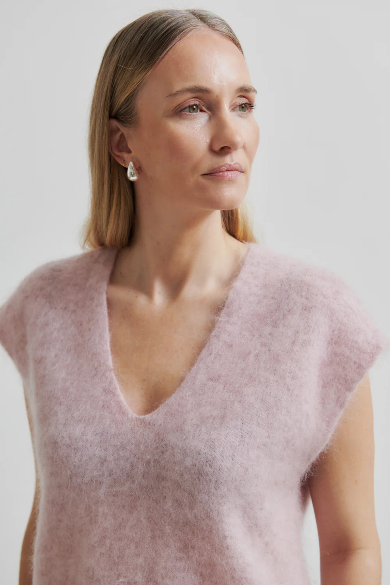 CAMRYN KNIT VEST - SEPIA ROSE