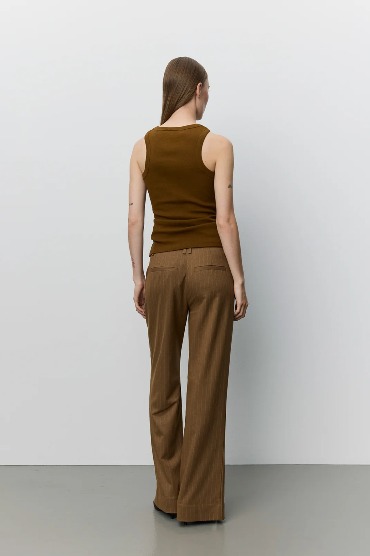 BECA RIB TANK TOP - MAPLE BROWN