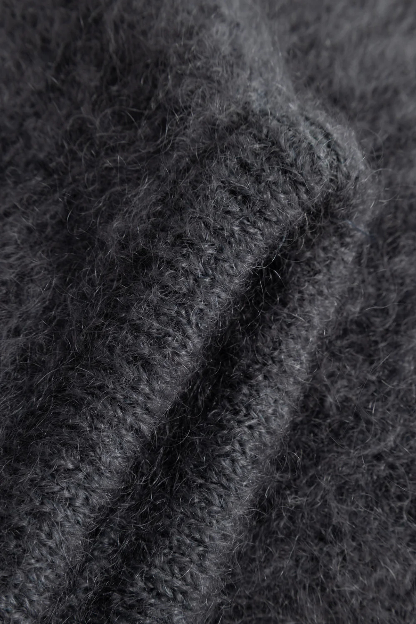 MERLE KNIT BALACLAVA BEANIE - MEDIUM GREY MELANGE