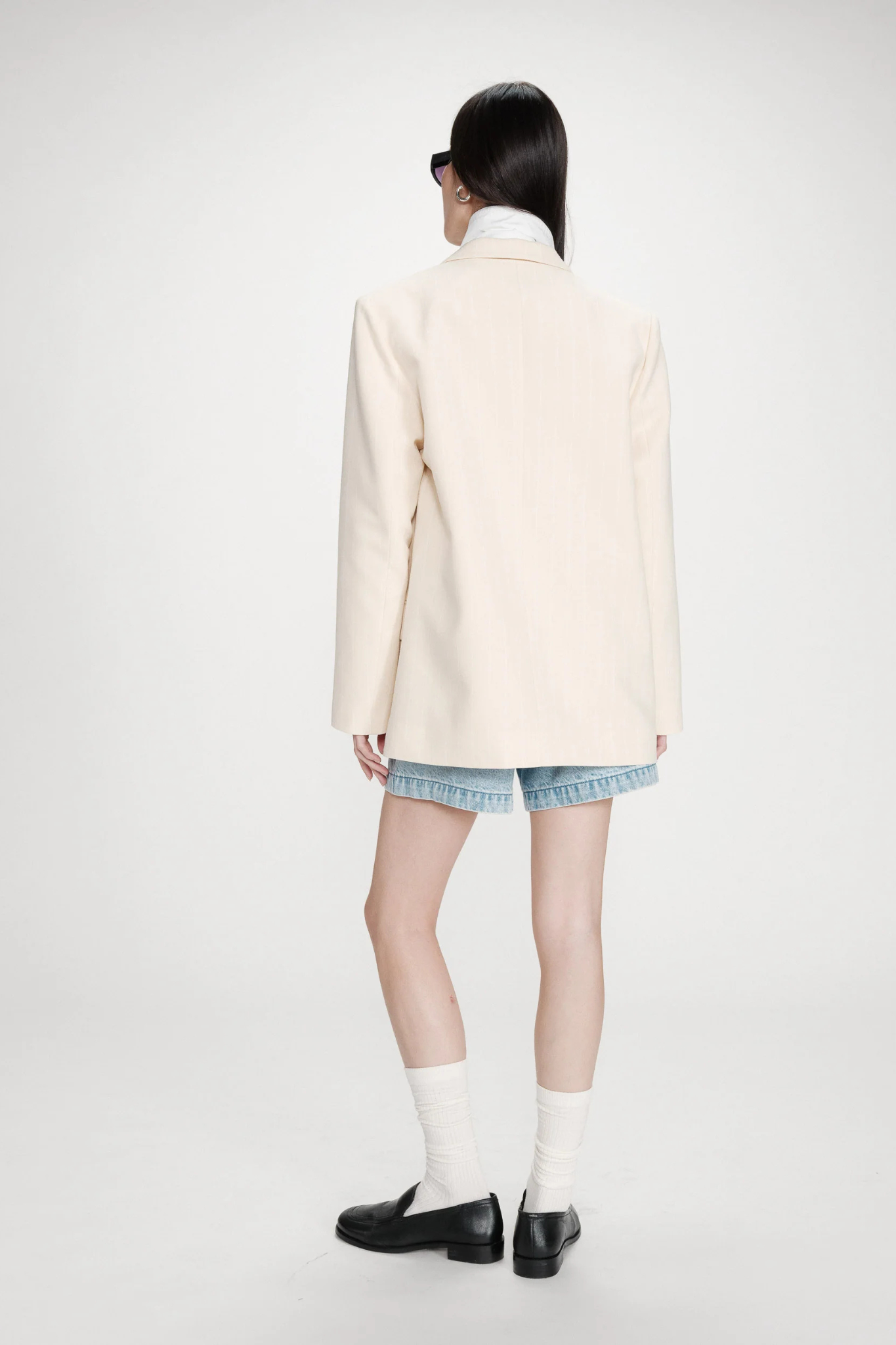 VELVET BLAZER - VANILLE