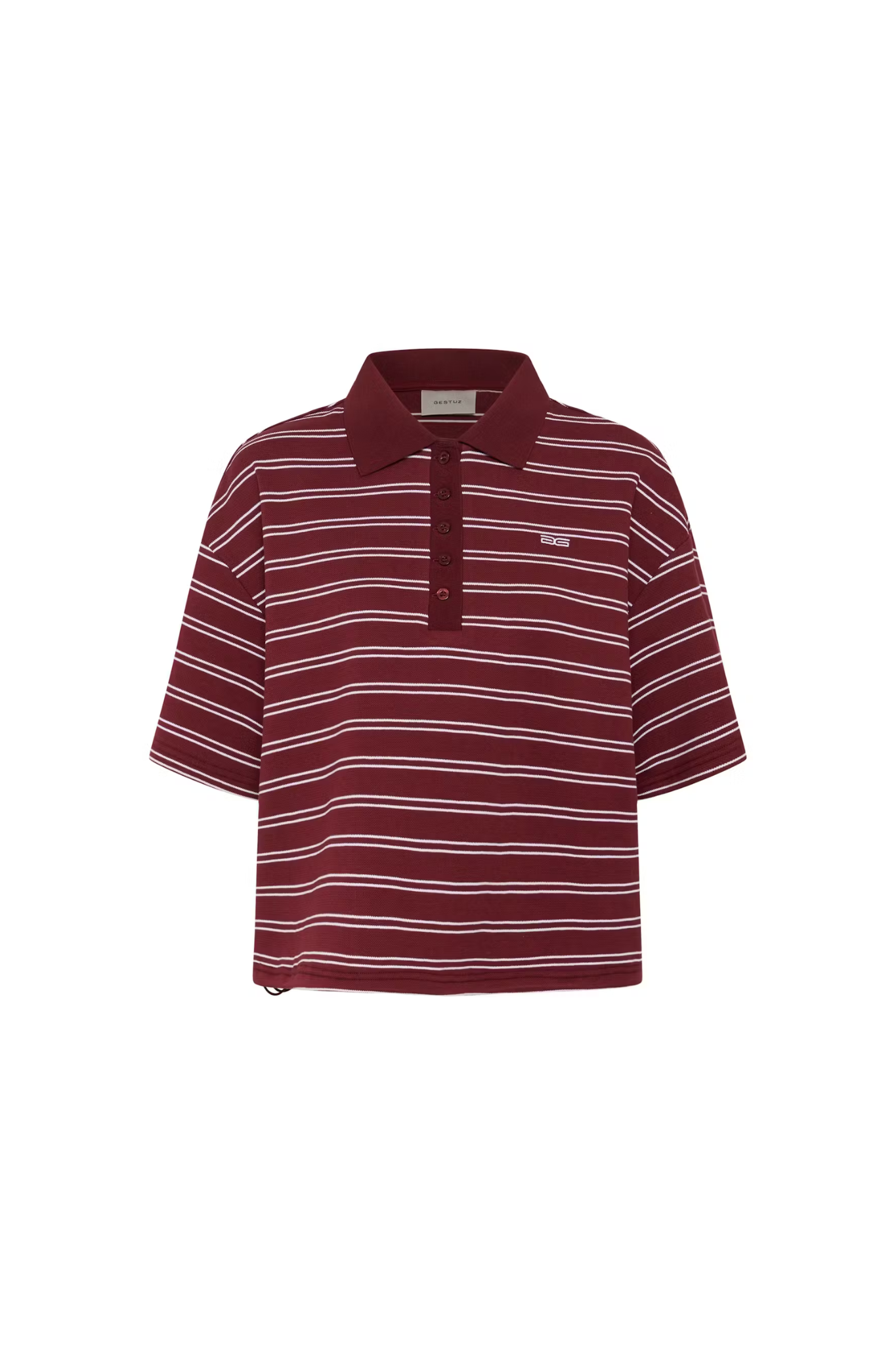 PILOVA POLO SHIRT - CABERNET STRIPED