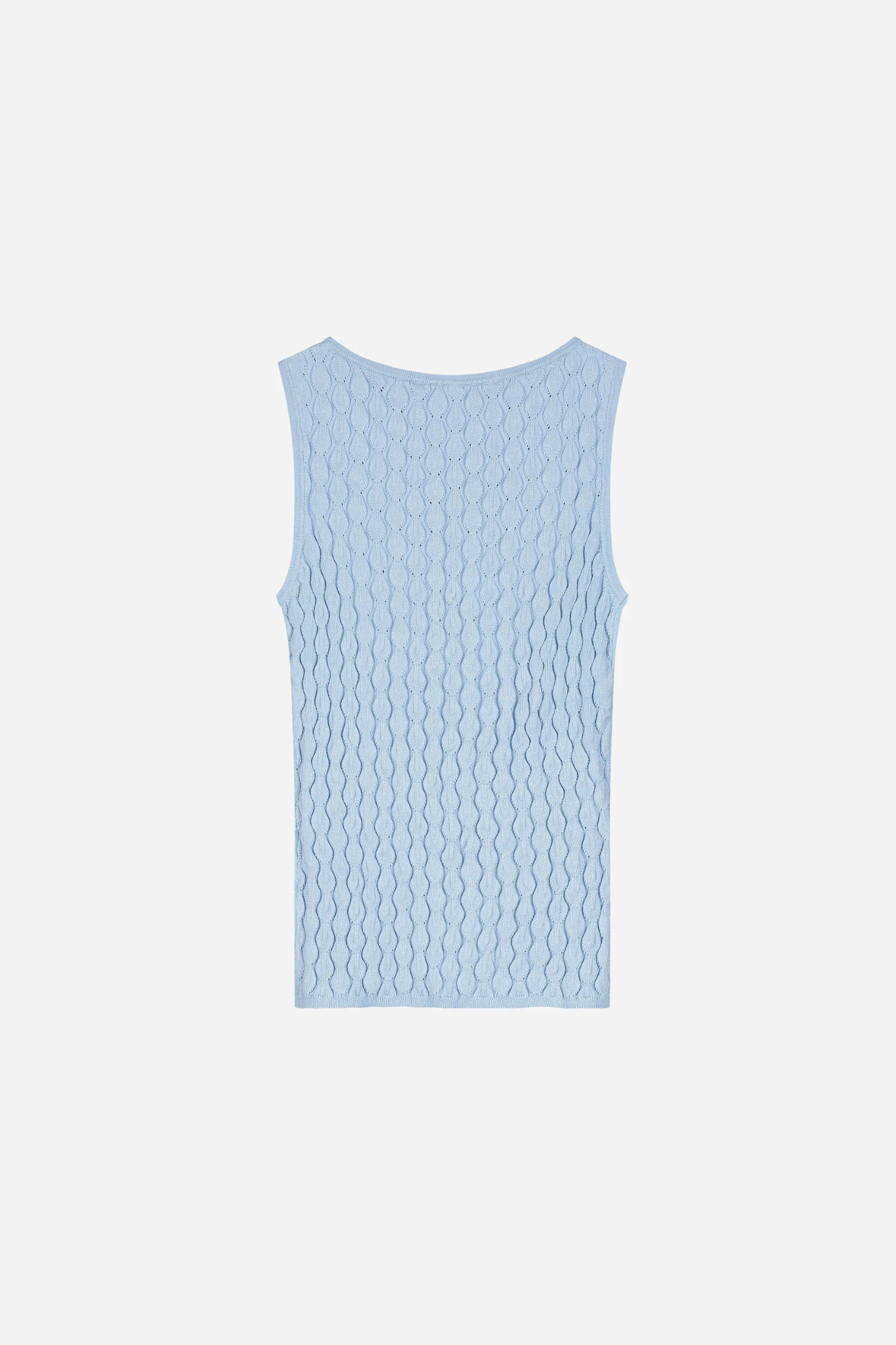 AMIRA KNIT TOP - LIGHT BLUE