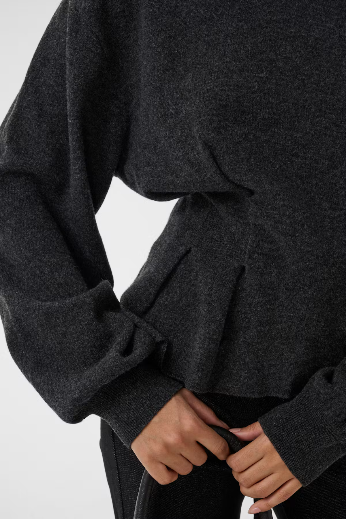 MANZI TAILLE-PULLOVER - DEEP GRAPHITE MELANGE