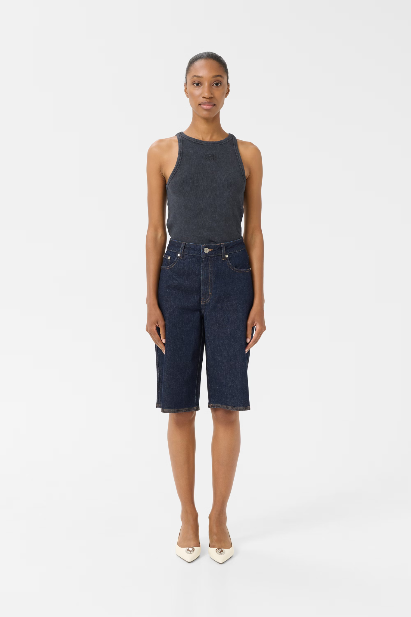DREW WASHED LOGO TANK - GREY WASHED