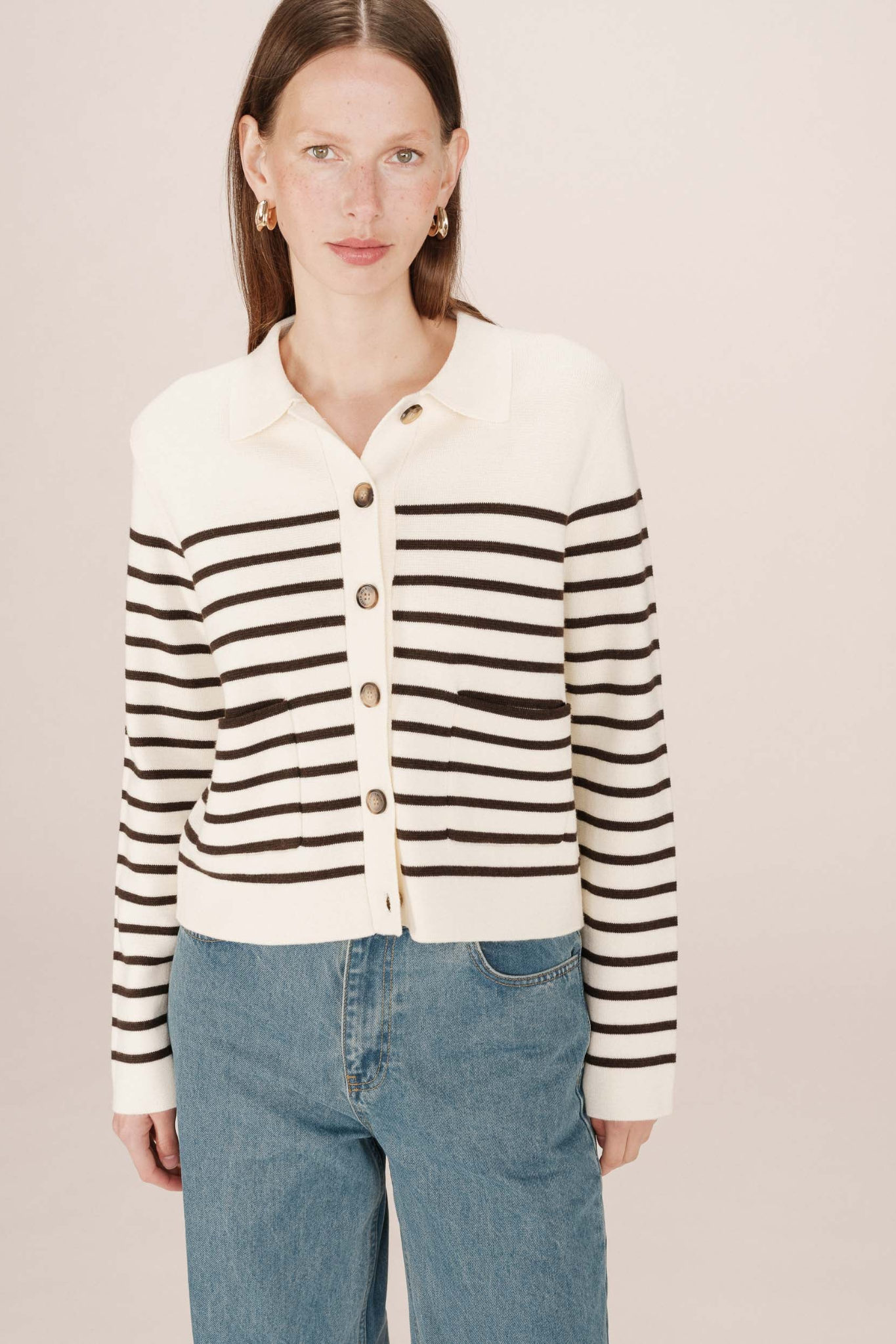 SAILOR CARDIGAN - ECRU