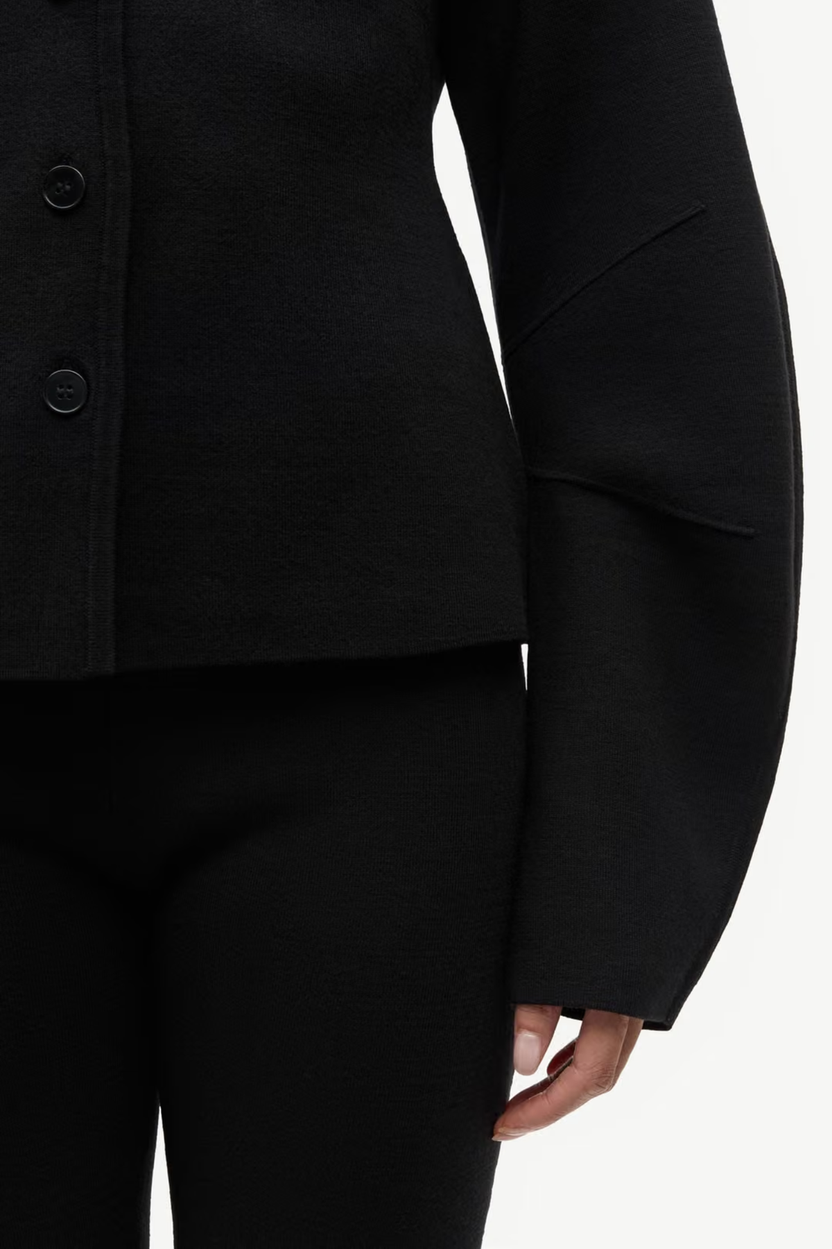ALLY CARDIGAN JACKET - BLACK