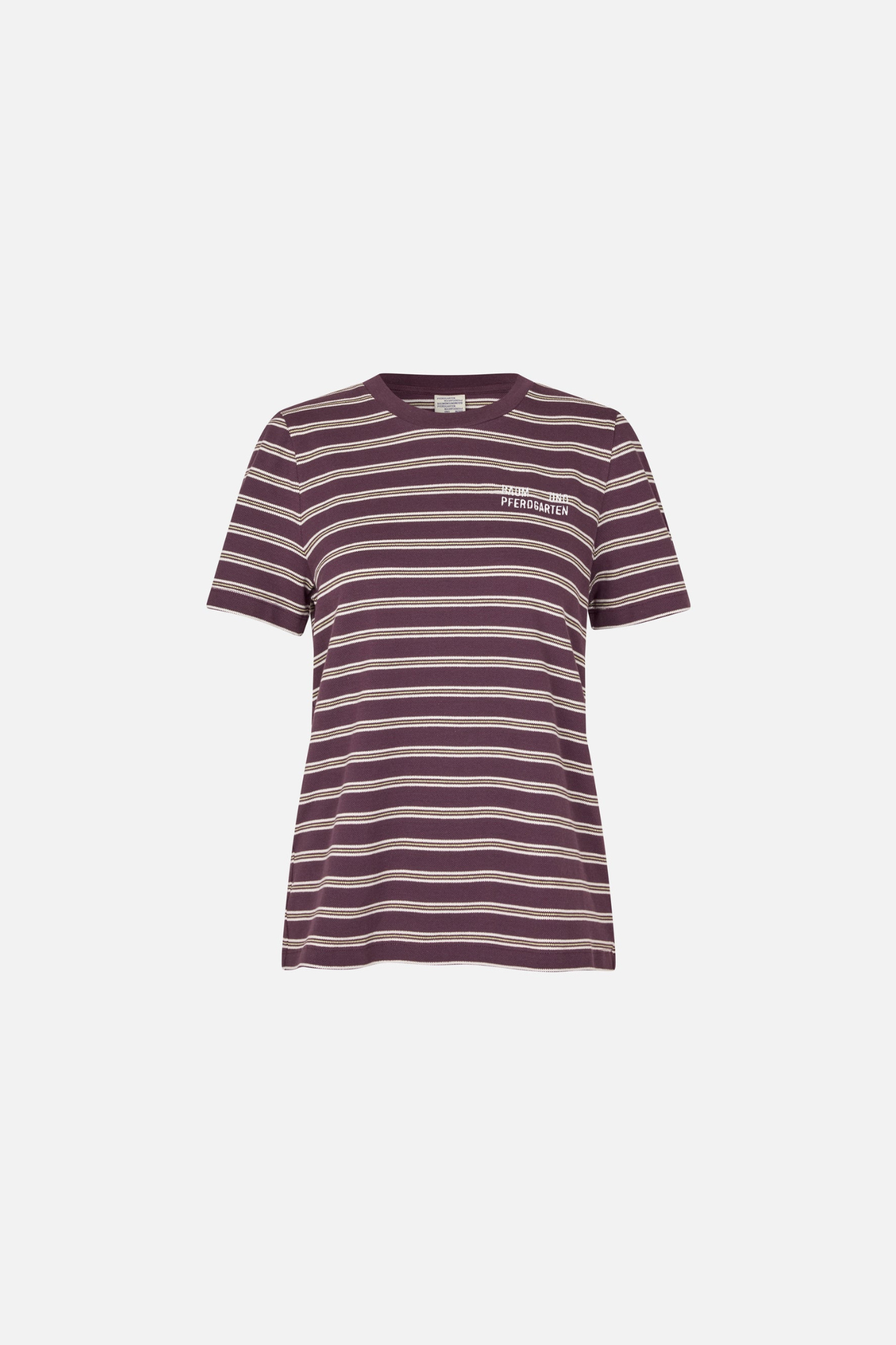 JAWO T-SHIRT - PLUM POLO STRIPE