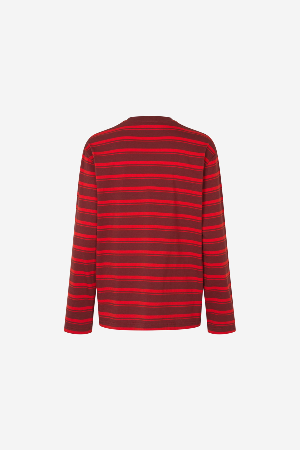 KULLA LS STRIPE - MAROON FIERY RED STRIPE