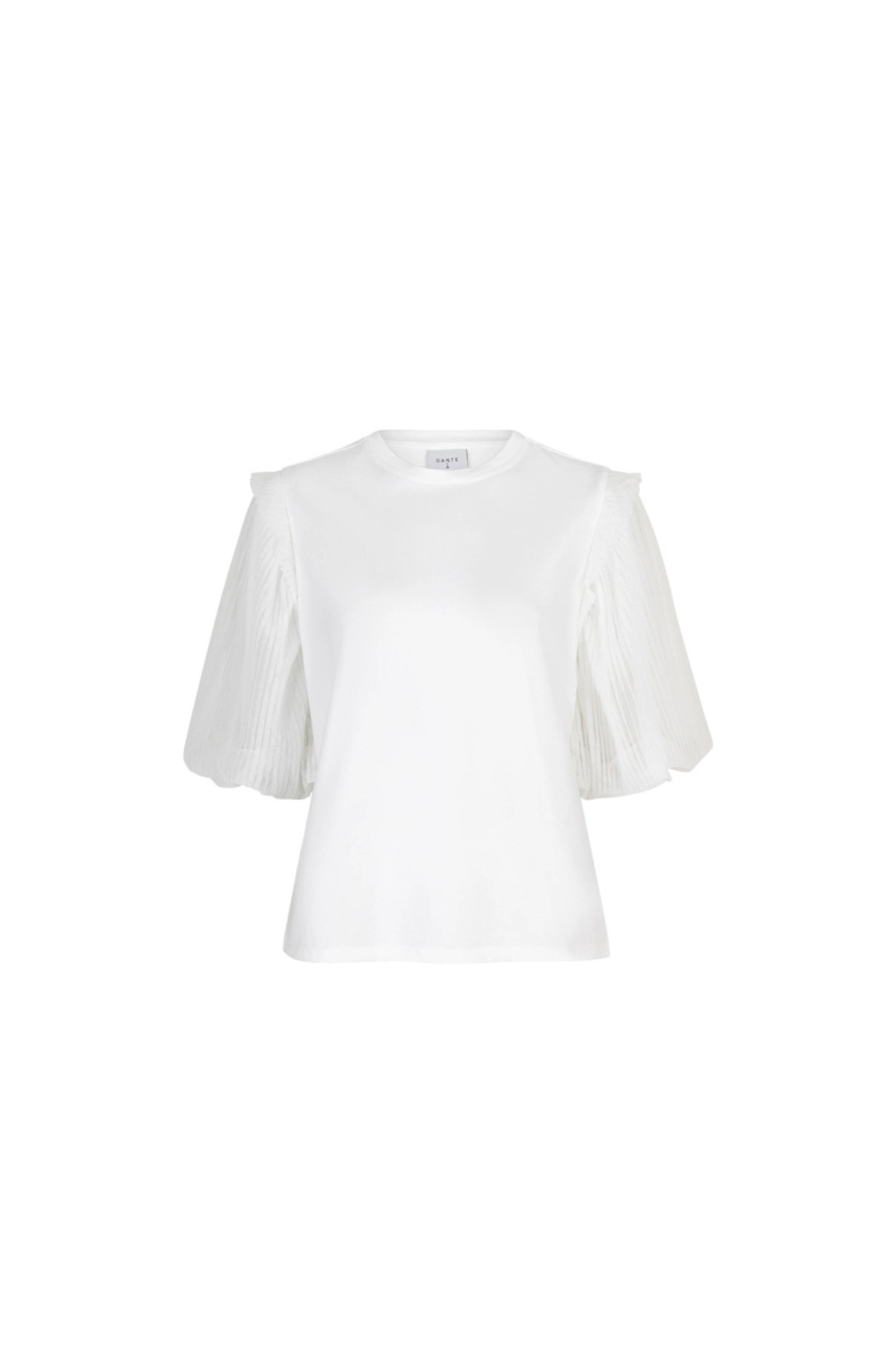 ANNISSA PUFFY TULLE T-SHIRT - MILK WHITE