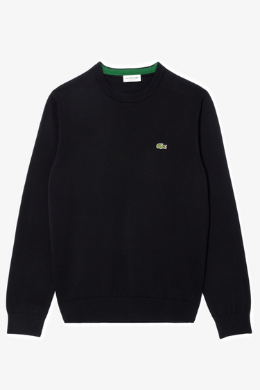 ROUND-NECK SWEATSHIRT MEN'S ORGANIC COTTON - BLACK