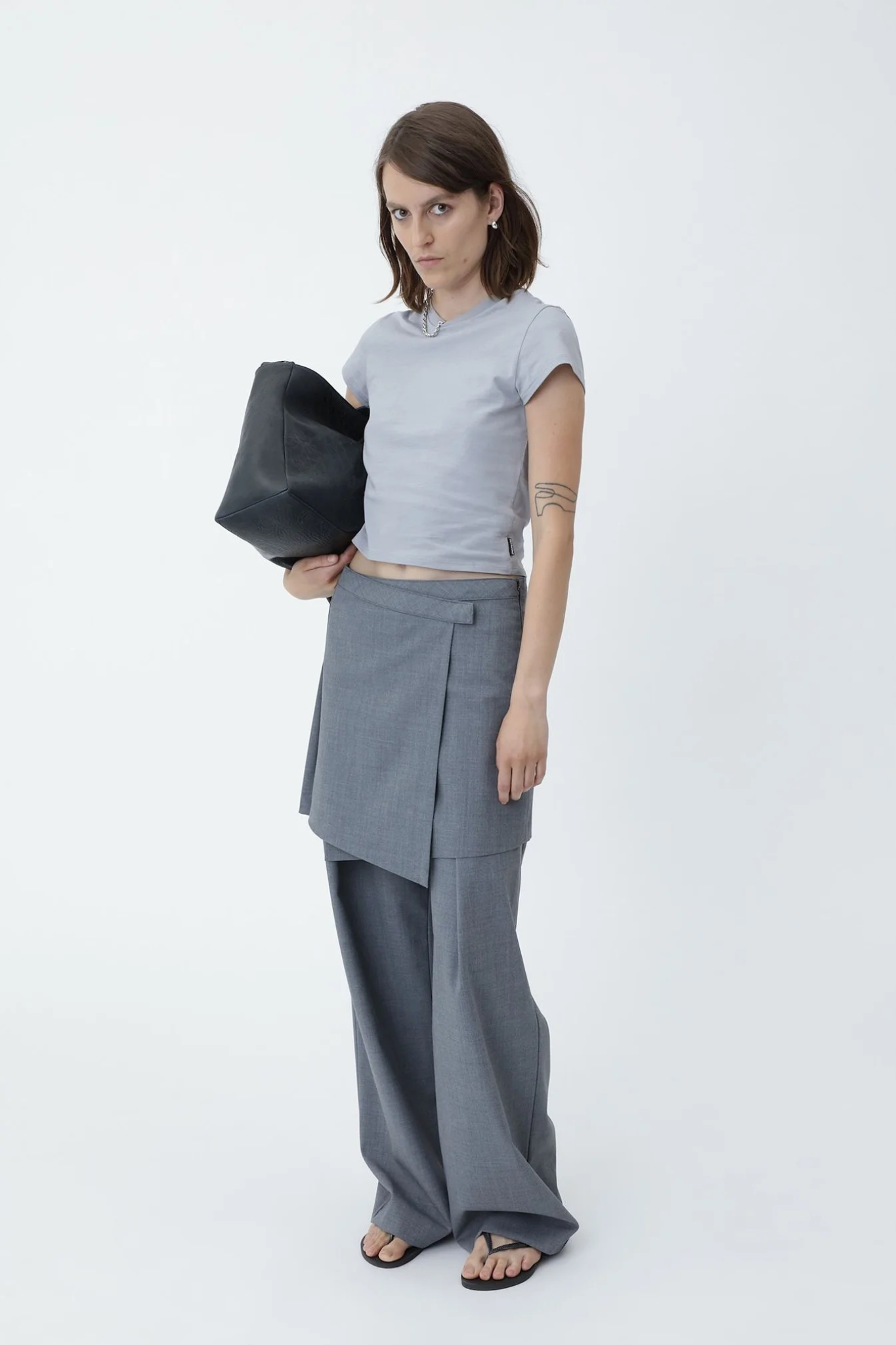 JULI SKIRT - GREY MELANGE