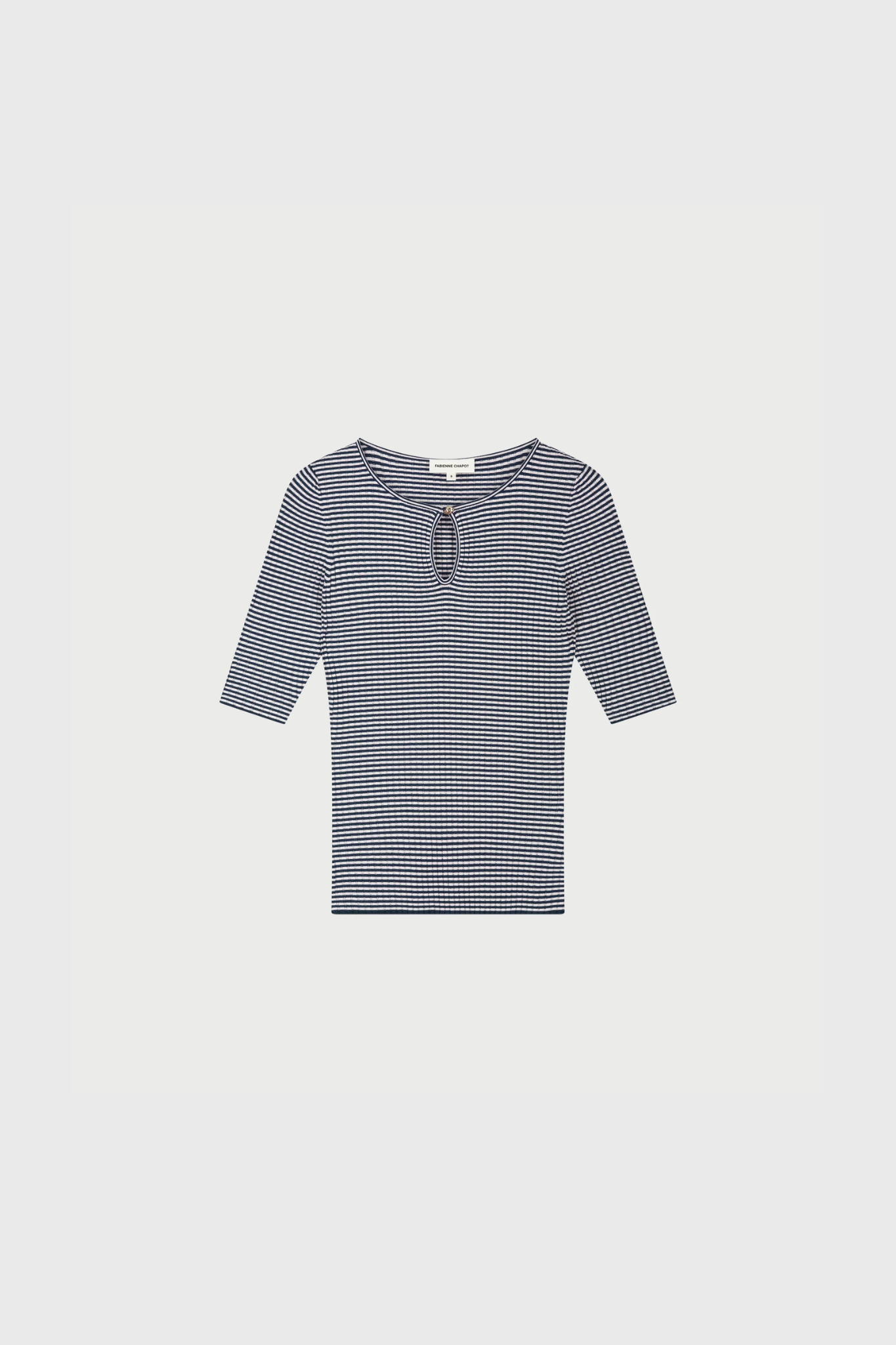 ANOUK SHORT SLEEVE PULLOVER - COSY WHITE/BLUE