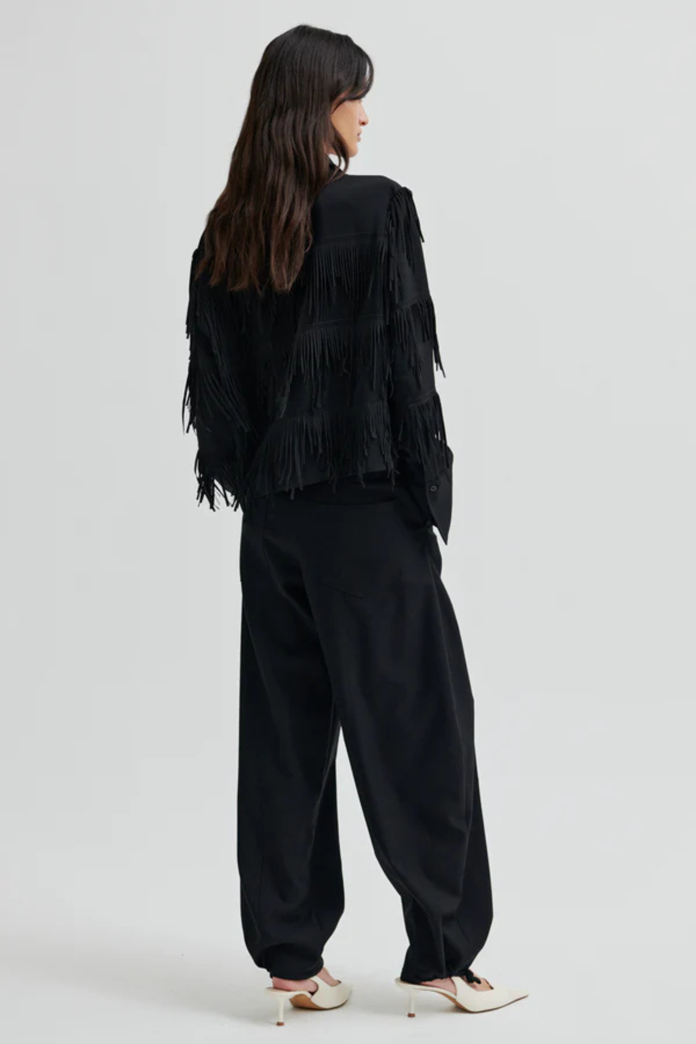 DANCING CROPPED SHIRT - BLACK
