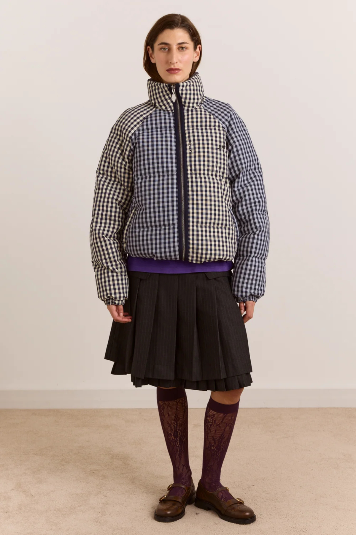 OMKEERBARE OPAL PUFFER - MIX GINGHAM