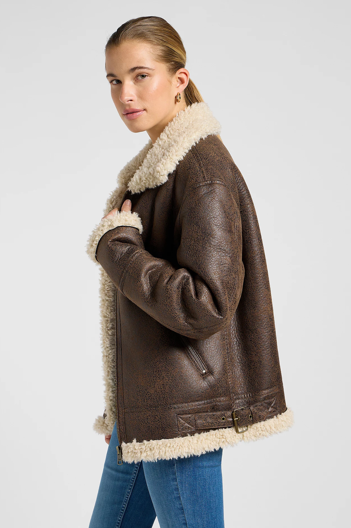 AVIATOR LUXE JACKET - BROWN