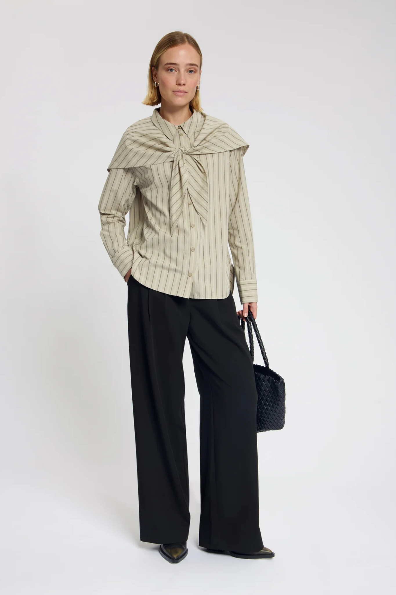 GRACE BLOUSE - BEIGE STRIPE