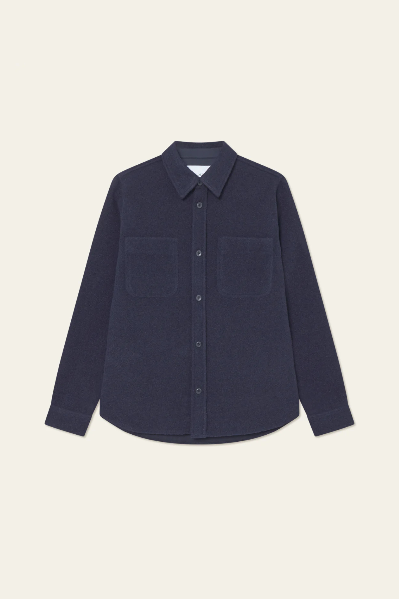 LENNON BOUCLE OVERSHIRT - DARK NAVY BLUE
