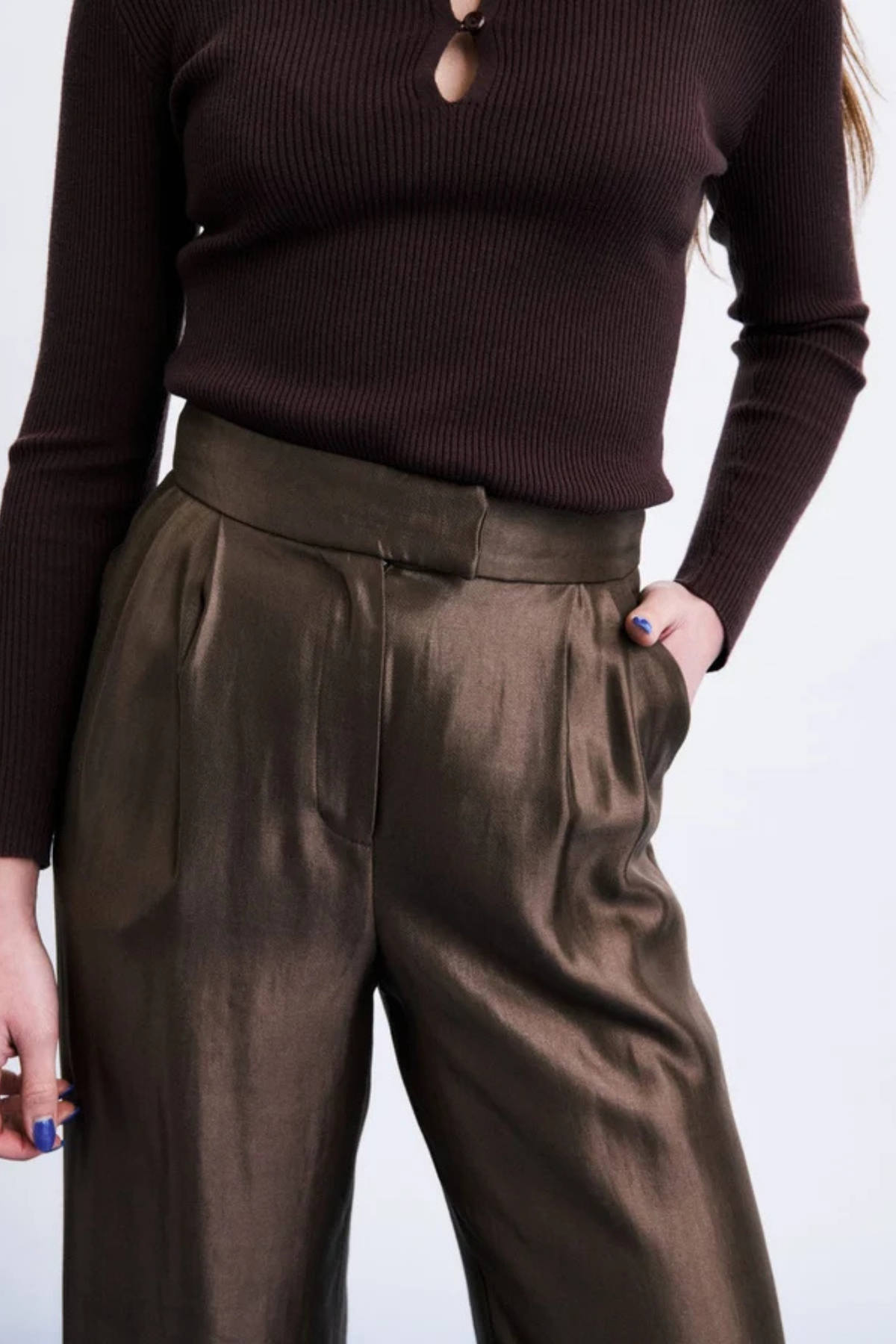 ASCOT PANTS - ICE BROWN