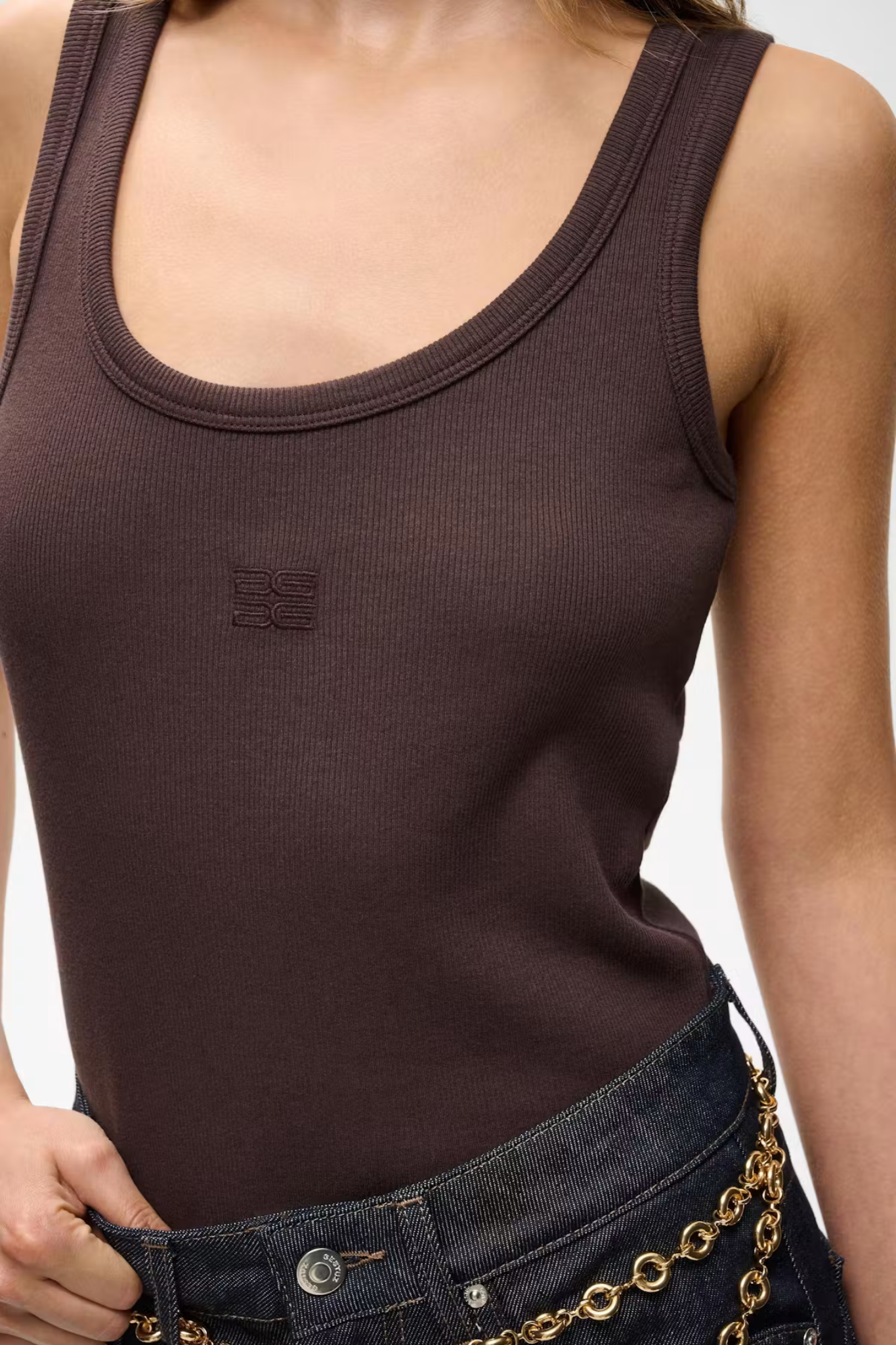 DREW LOGO TOP - DEEP PLUM