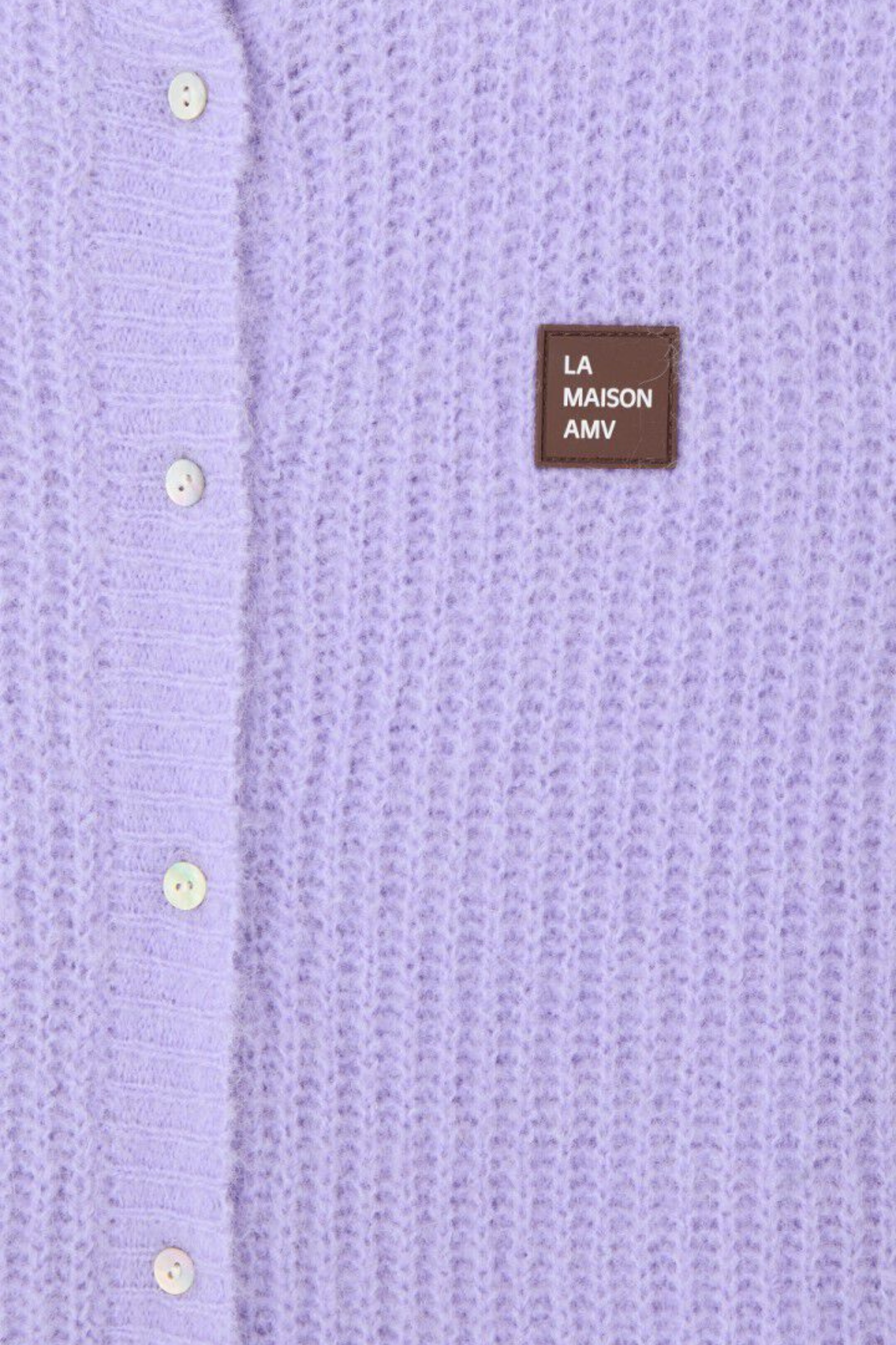 EAST CARDIGAN - PASTEL LAVENDER MELANGE