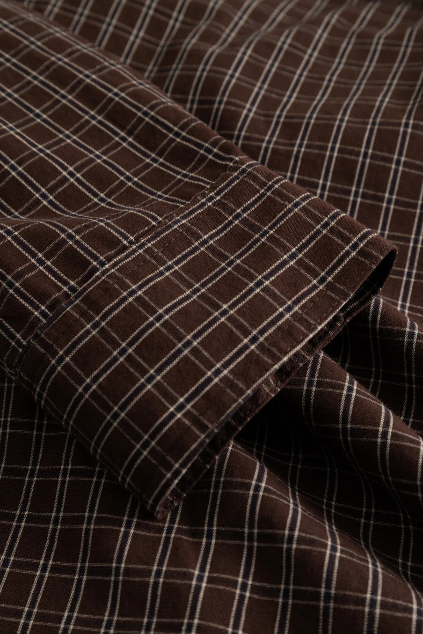 KESHA BLOUSE - CARI BROWN CHECK