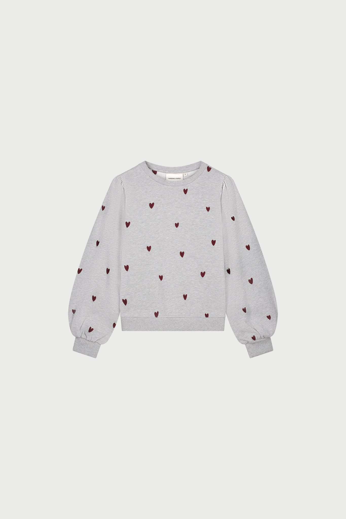 DINA SWEATER - GREY RED MELANGE