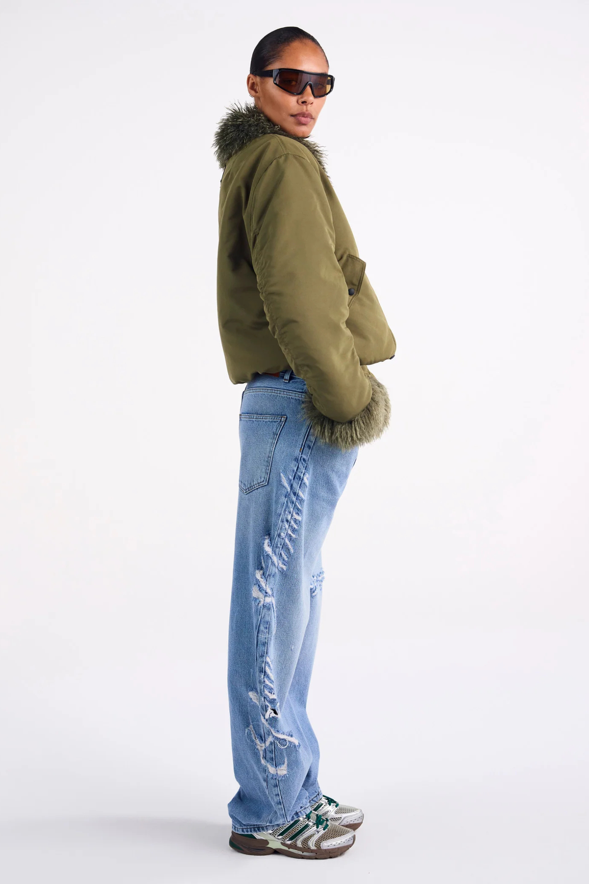 NORA BOMBER JACKET - GREEN