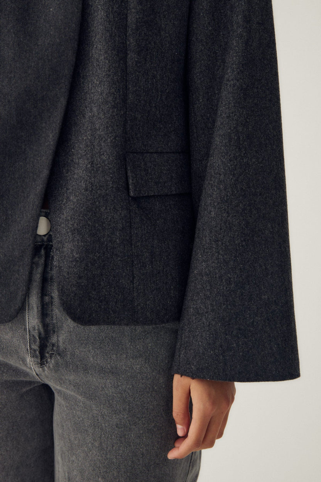 MONIQUE BLAZER - DARK GREY MELANGE