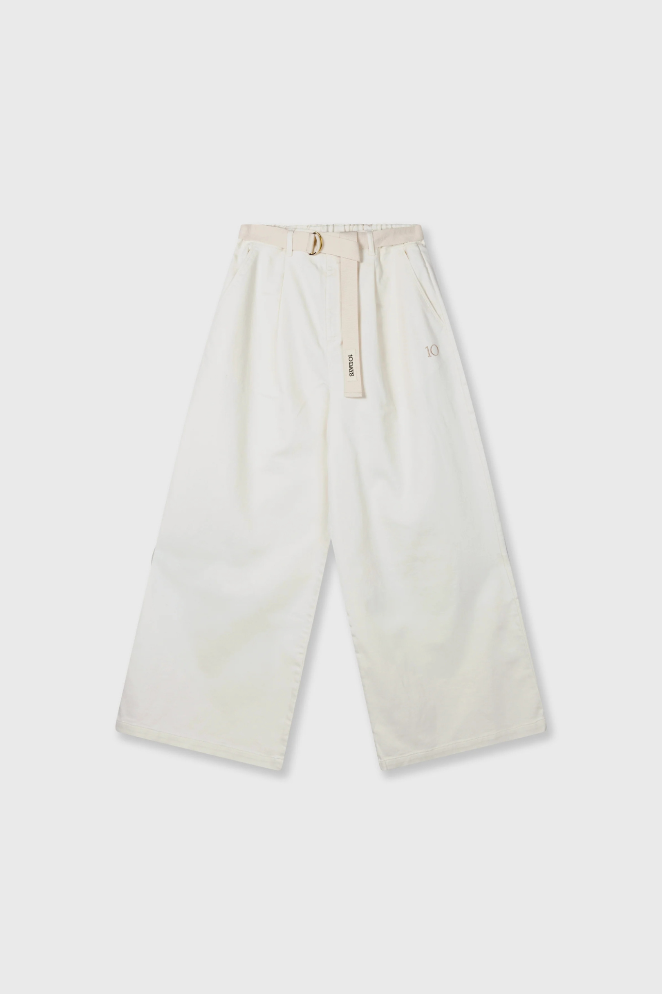 WIDE PANTS JOG TWILL - PEARL