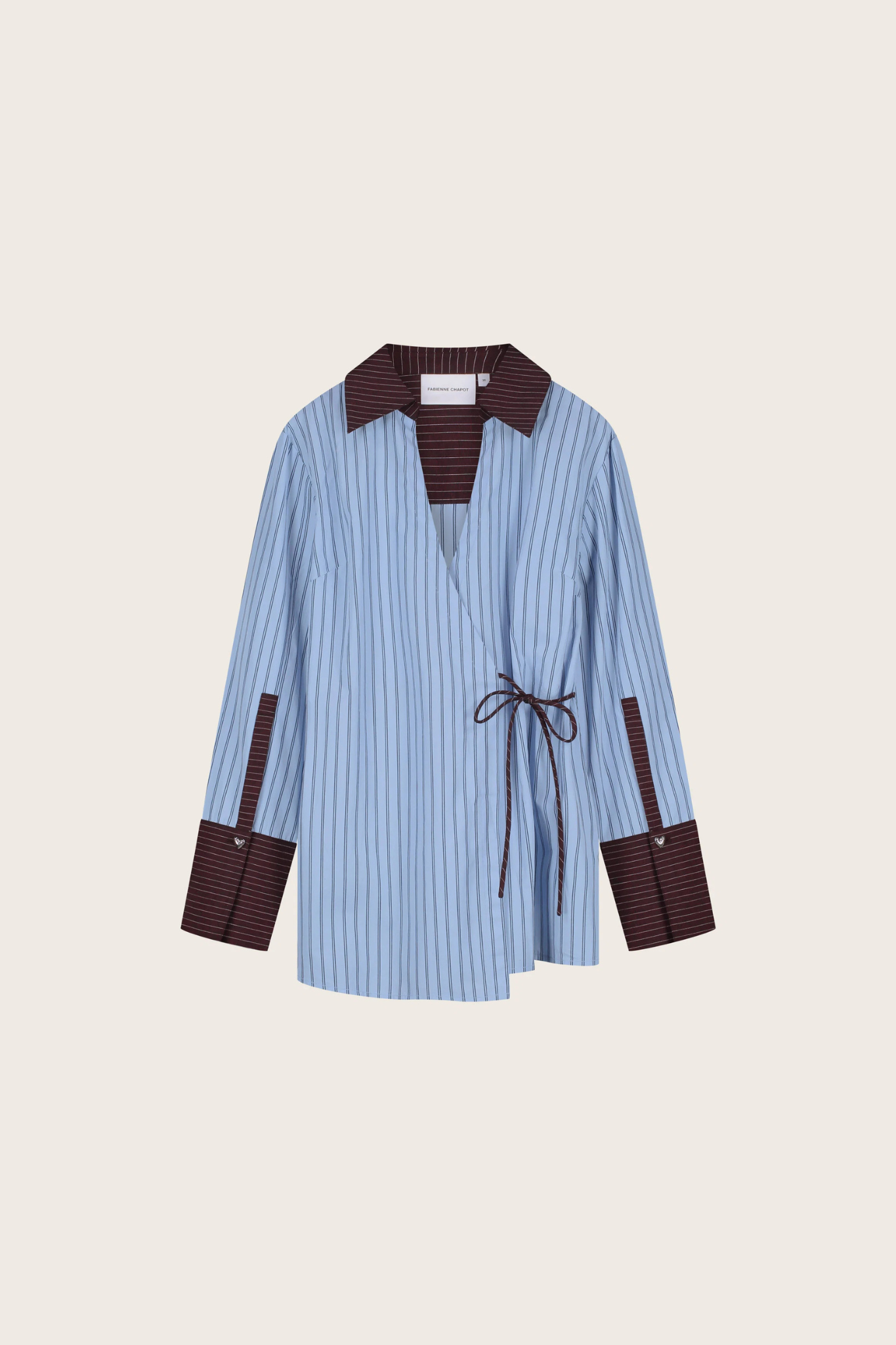 TAMAR BLOUSE - BROWN MADDIE STRIPE