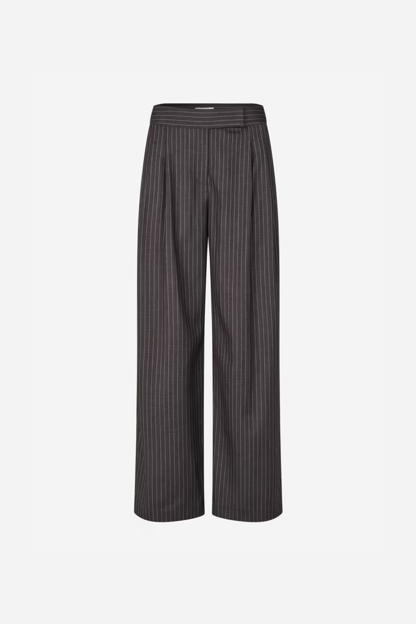 WILLA PANTS - GREY/WHITE PINSTRIPED