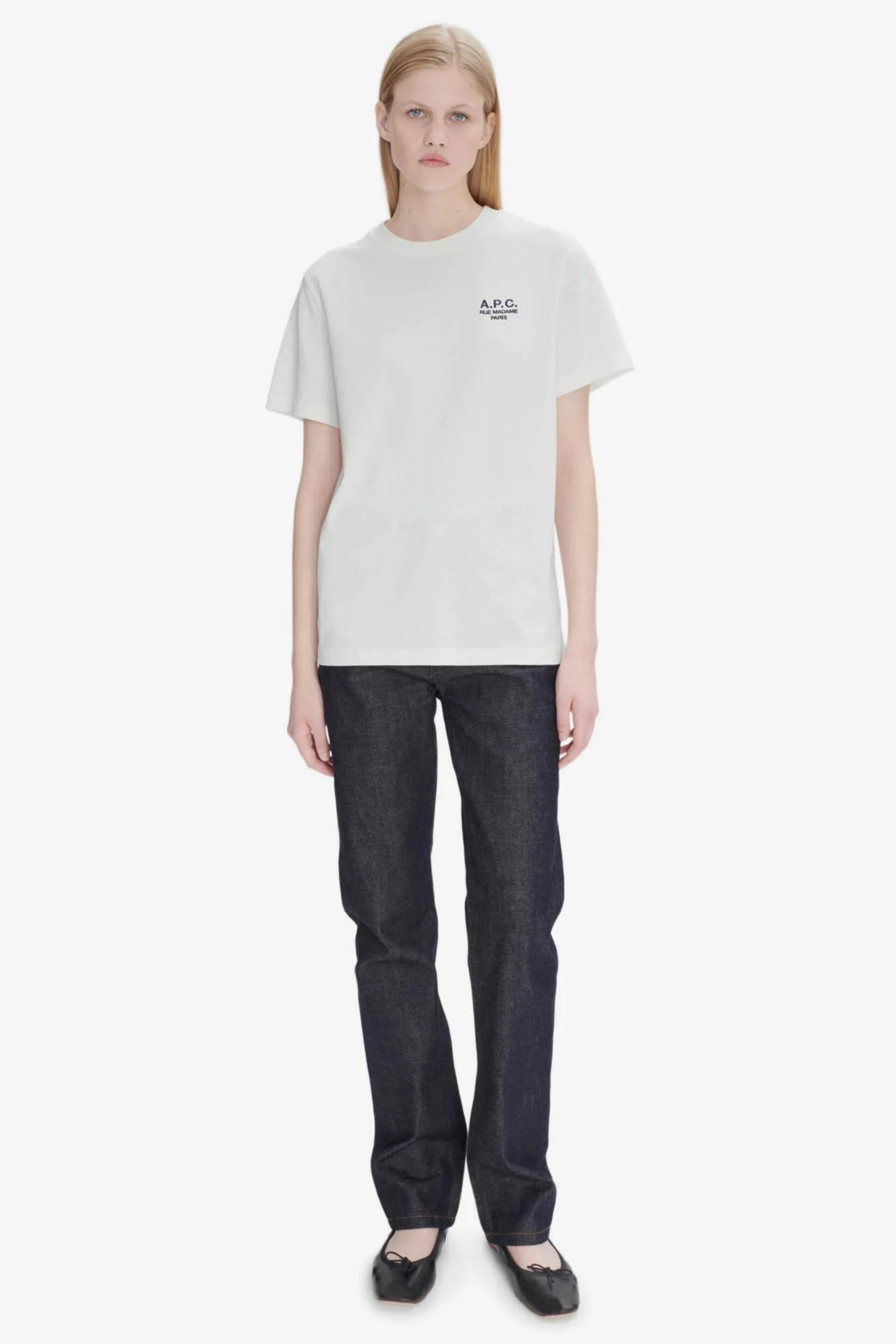 STANDARD RUE MADAME T-SHIRT - BLANC/DARK NAVY