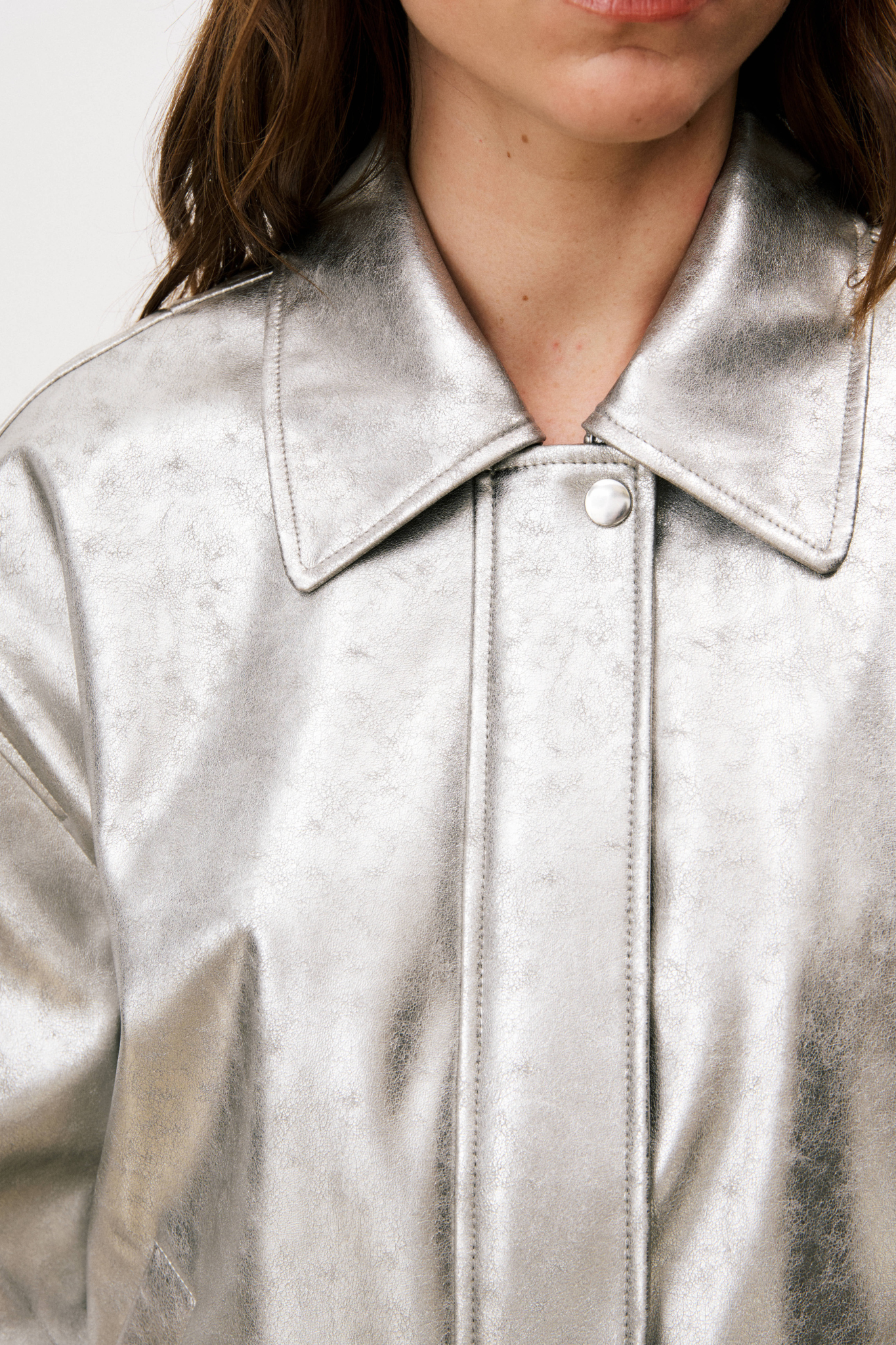CHAMINA BOMBER JACKET - SILVER