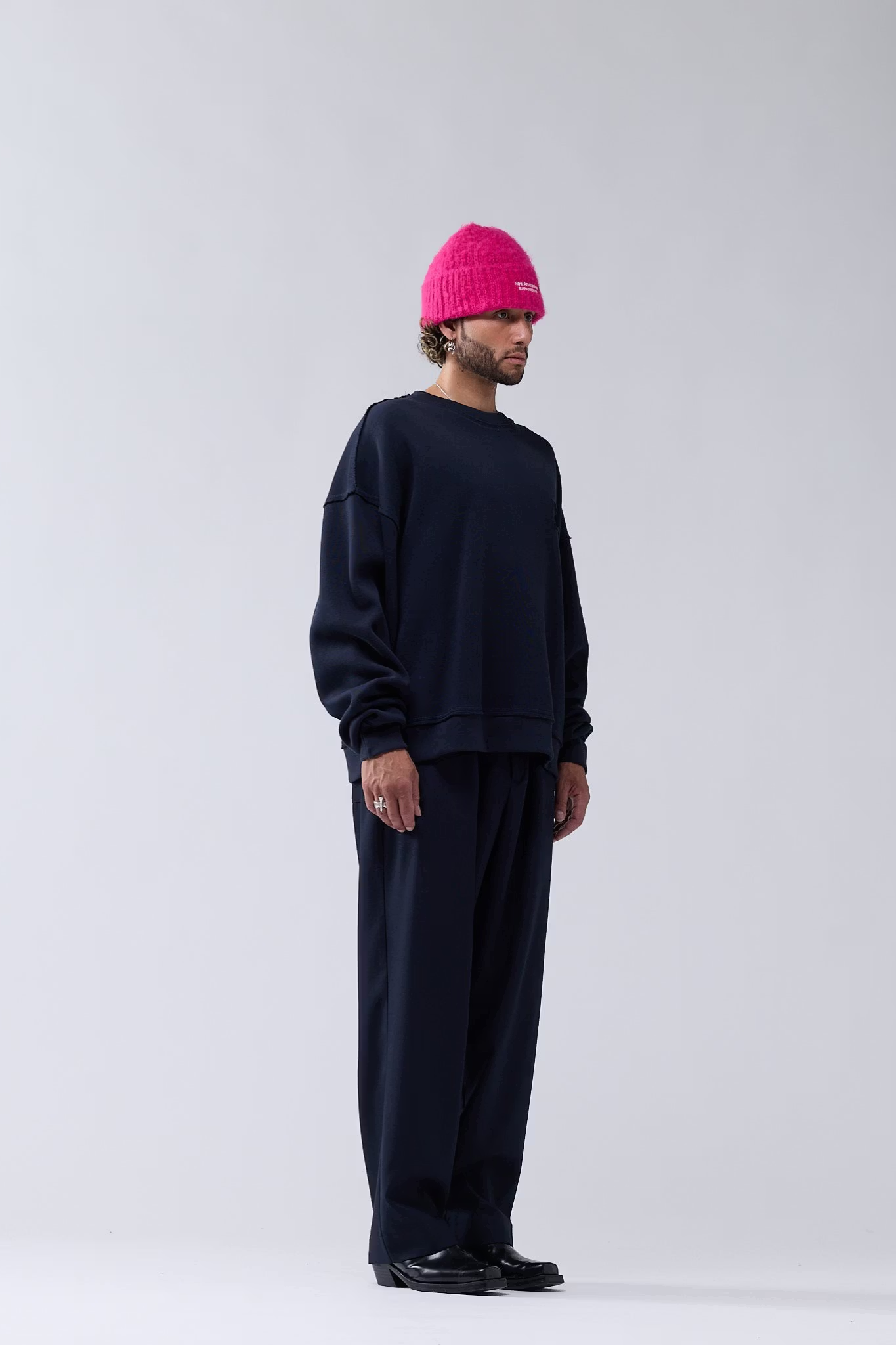 LACE CREWNECK - NIGHT/BLACK