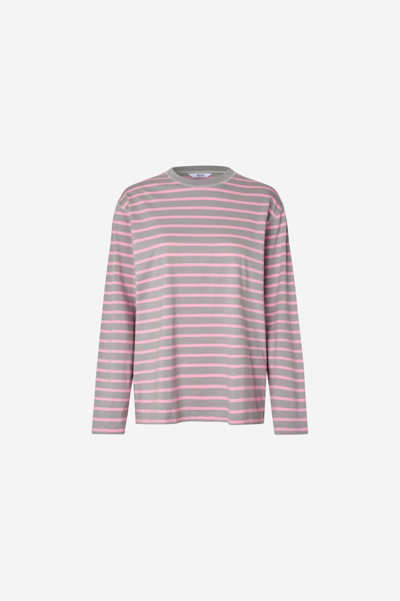 KULLA LS STRIPE T-SHIRT - BONBON GRAY STRIPE