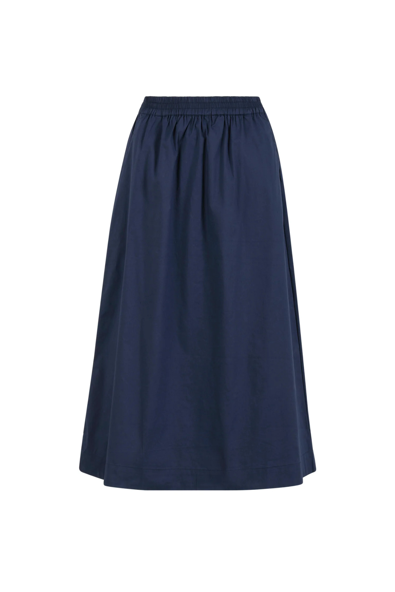 CC heart Phoebe long skirt in navy. Front flatlay view