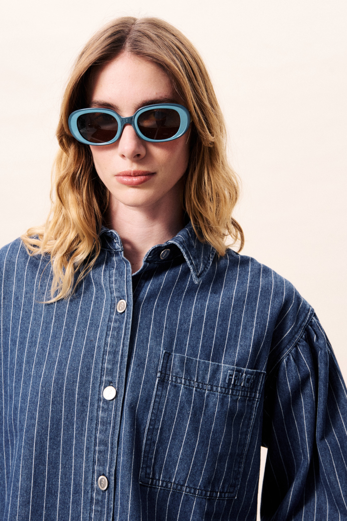 FIDELIA SHIRT - BLUE JEAN