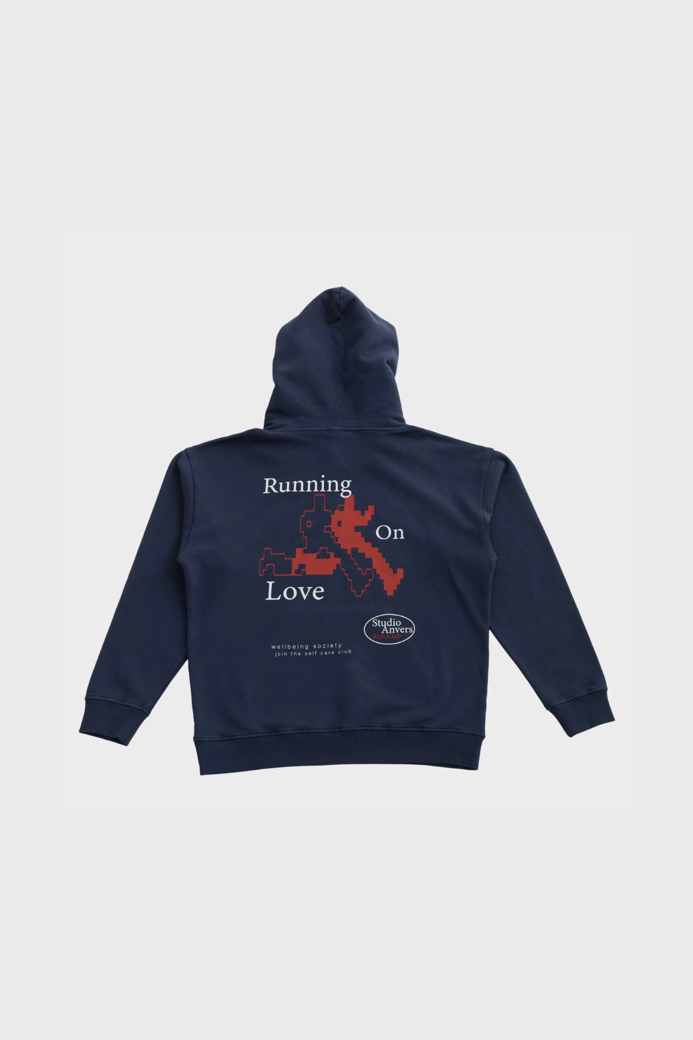 RUNNING ON LOVE HOODIE - NAVY