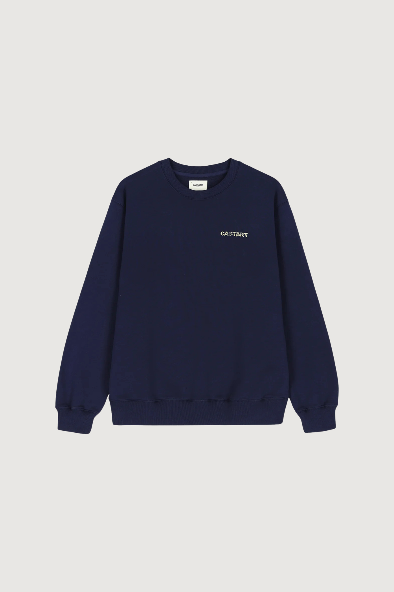 Castart sumo sweatshirt in navy. Front flatlay view