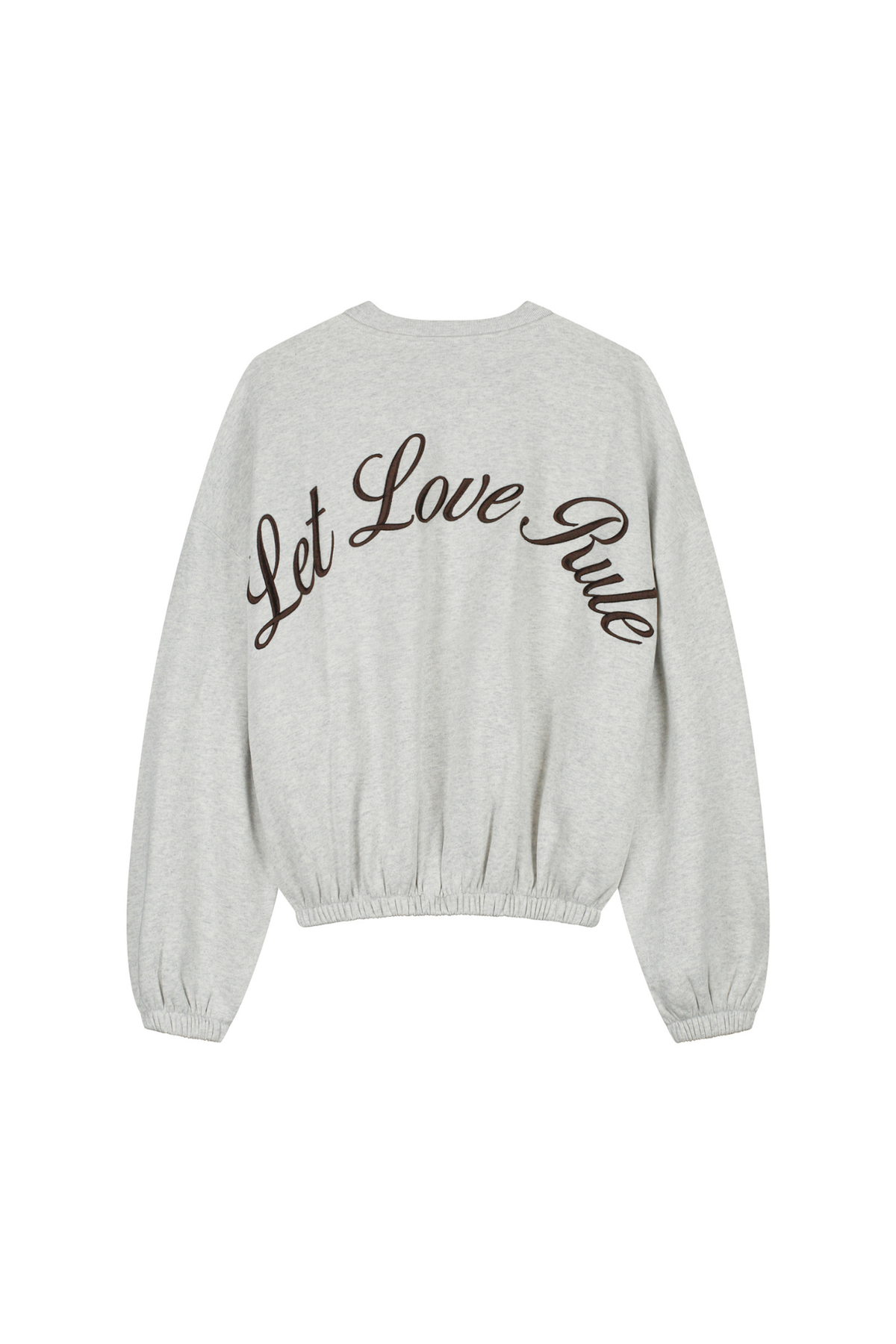 OVERSIZED GRAPIC SWEATER - LIGHT GREY MELANGE