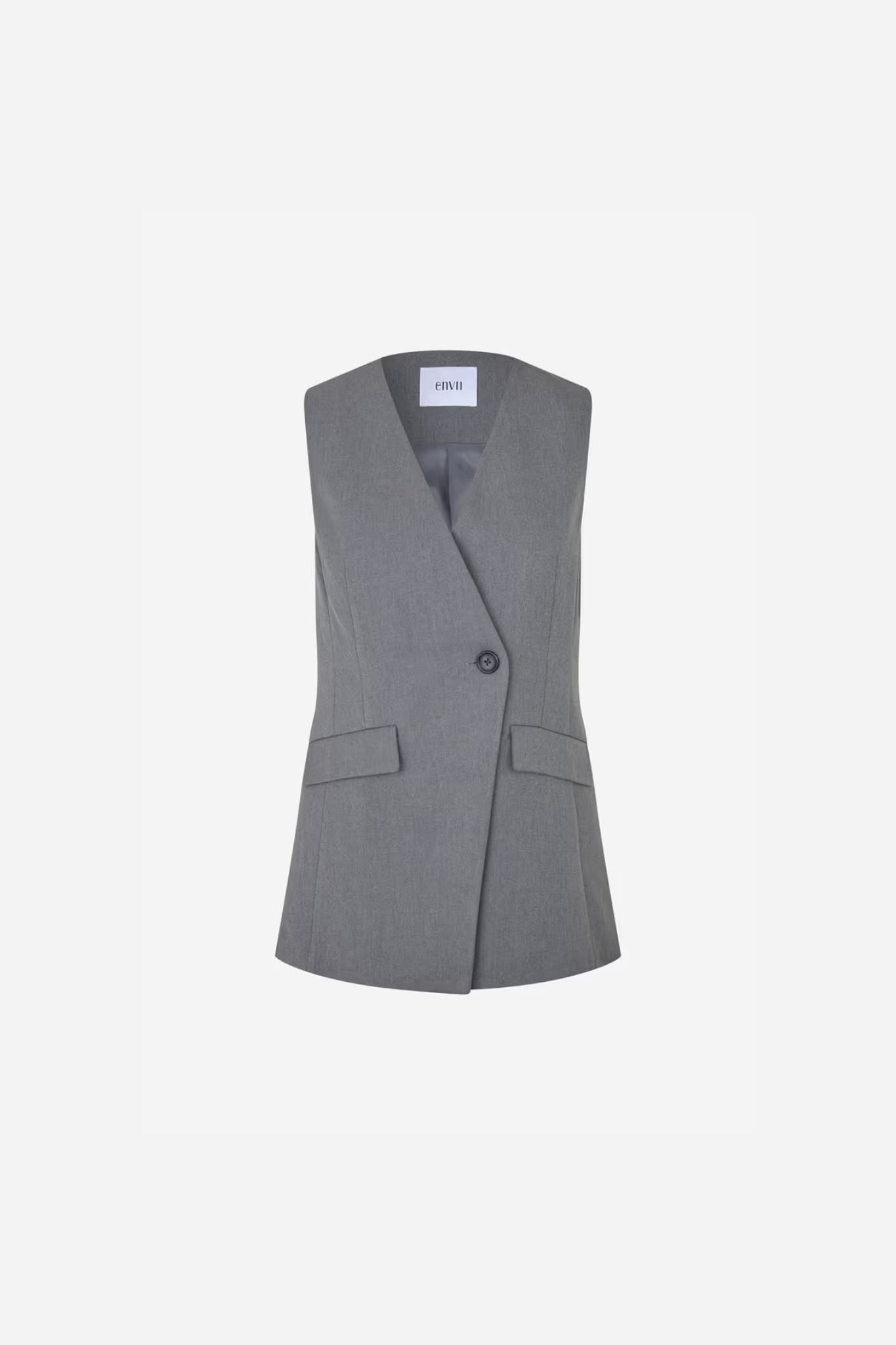 RAYE VEST - MID GREY MEL