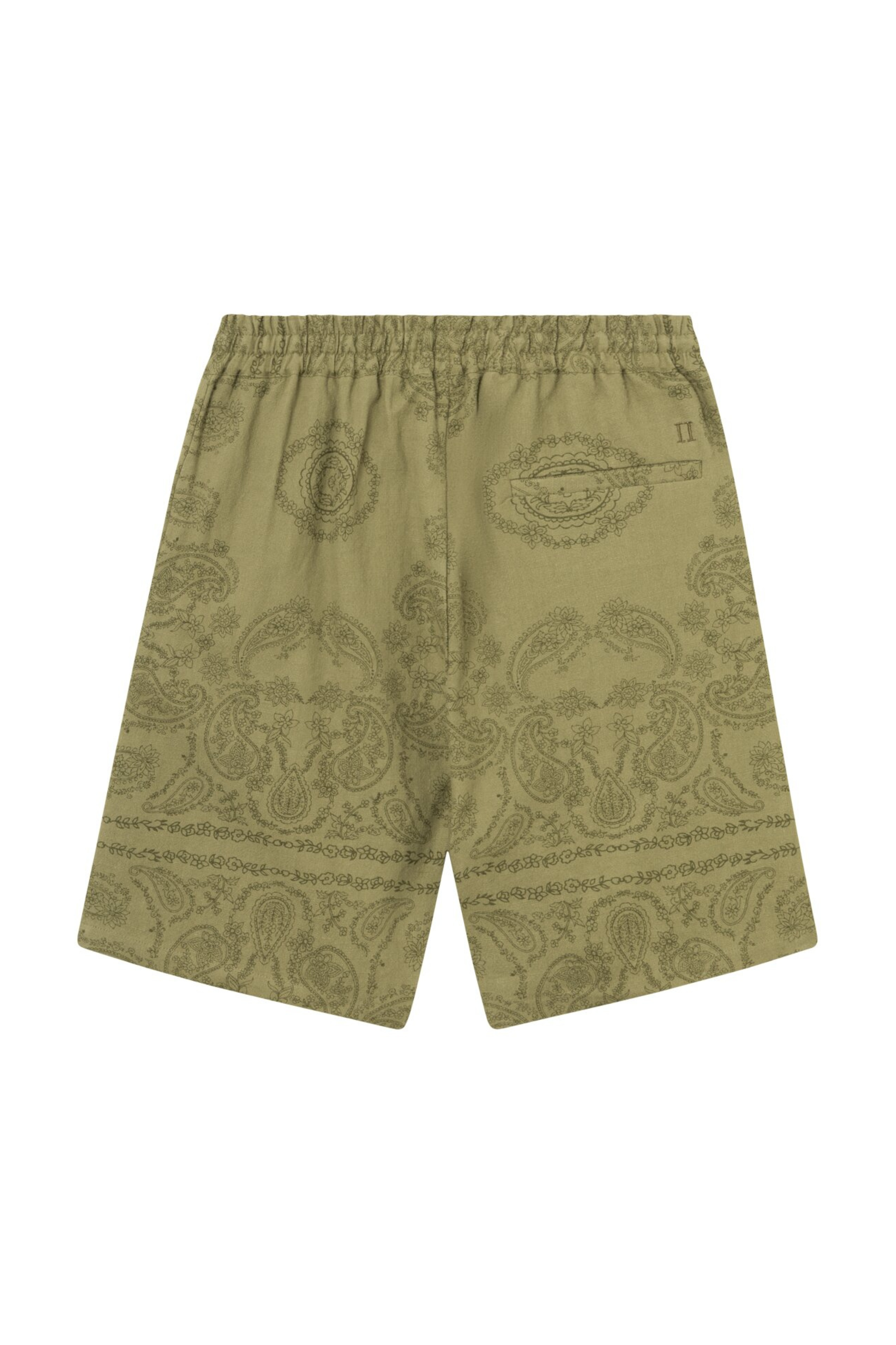 LESLEY PAISLEY SHORTS - SURPLUS GREEN