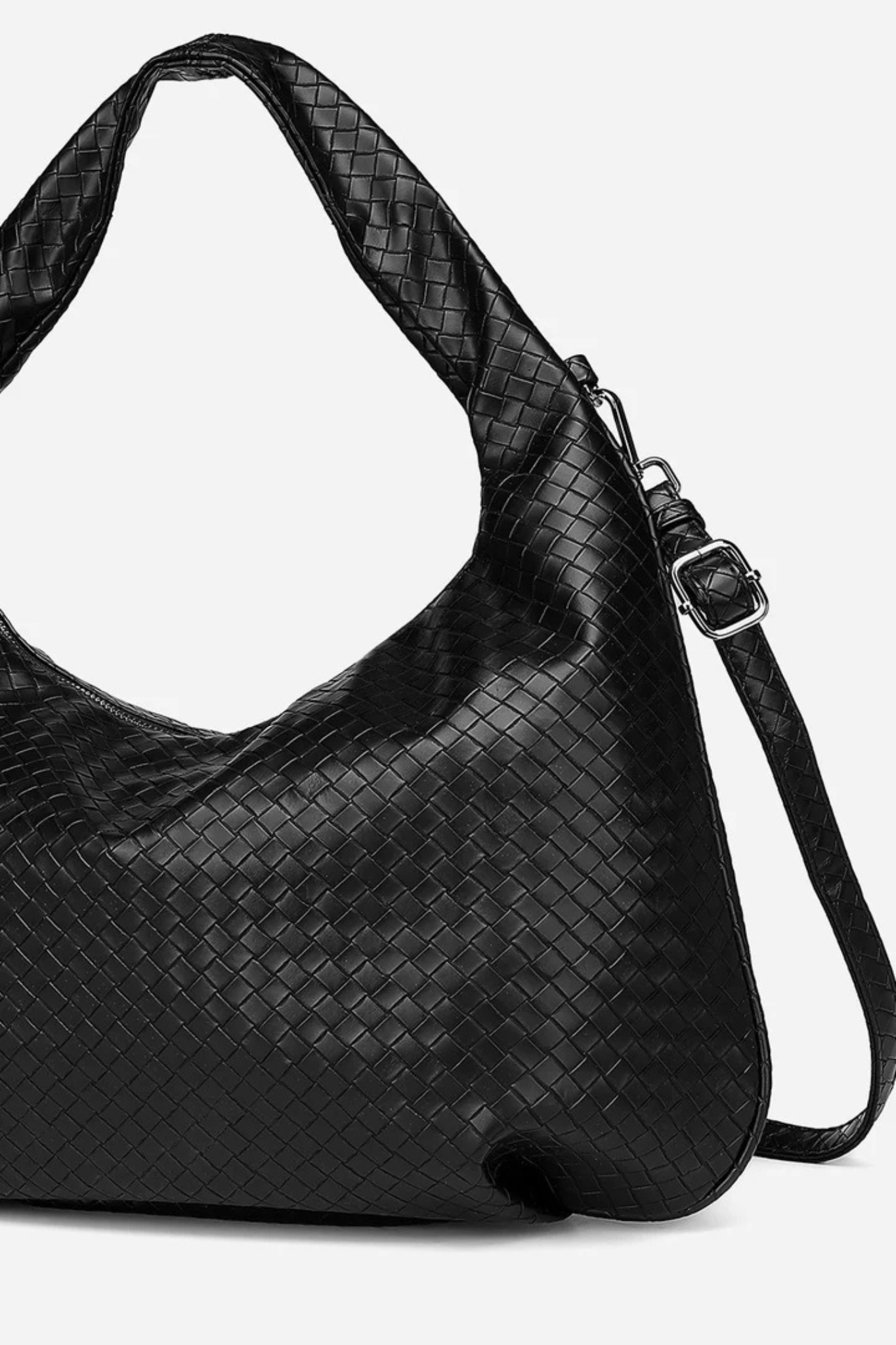 PEONY HOBO BAG - BLACK
