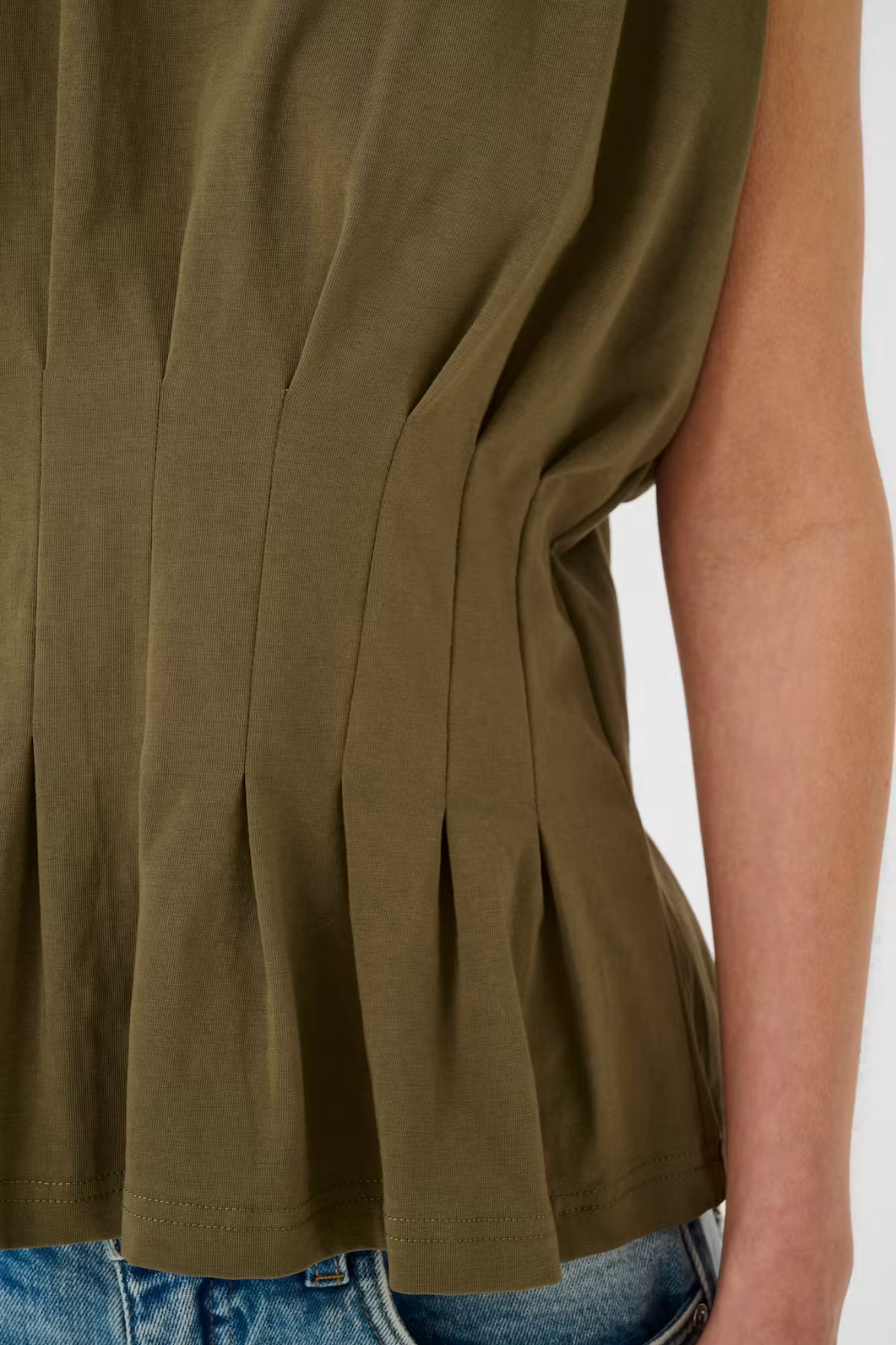 INEZ LS TOP - MILITARY OLIVE/GREEN