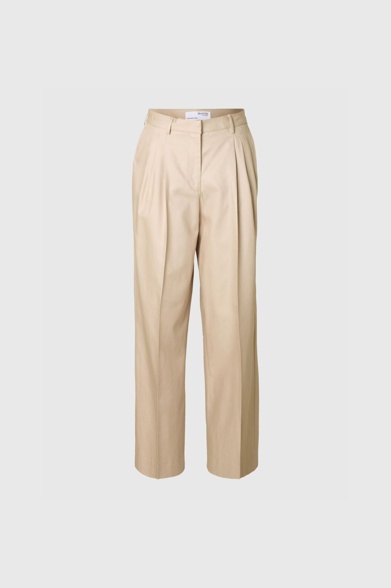 SLFDORA-MERLA HW EXTRA WIDE PANTS - ISLAND FOSSIL