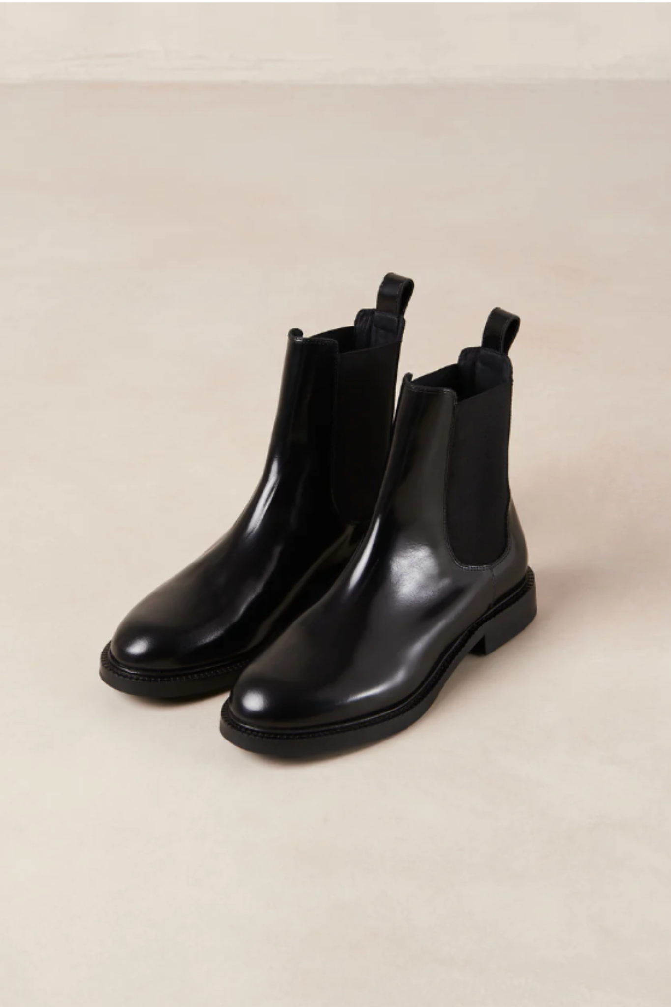 LANZ LEATHER ANKLE BOOTS - BLACK