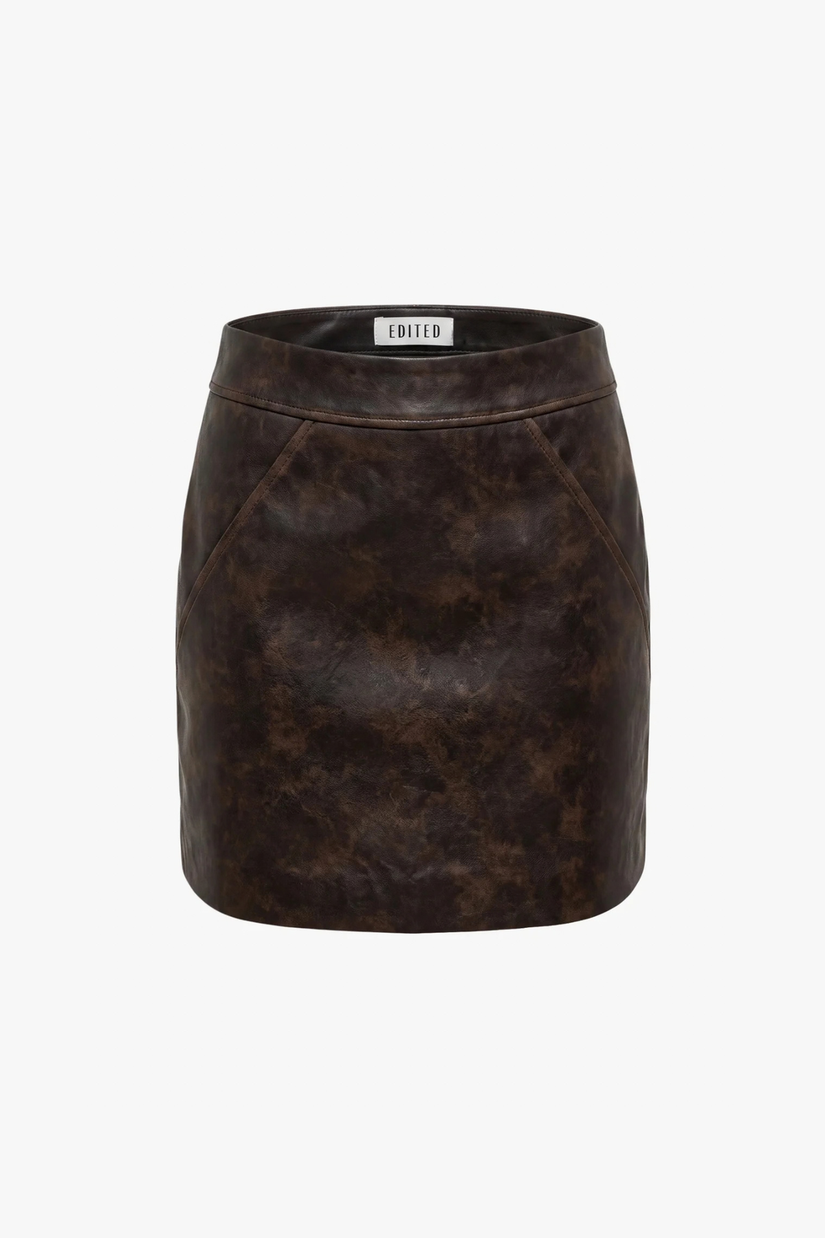 ALLY SKIRT - DARK BROWN WASHED